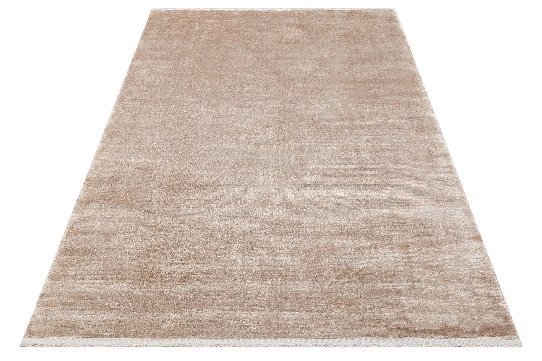 Viscose Ushak Rug - Beige Modern Flat Weave Rug With Soft Texture Carpet