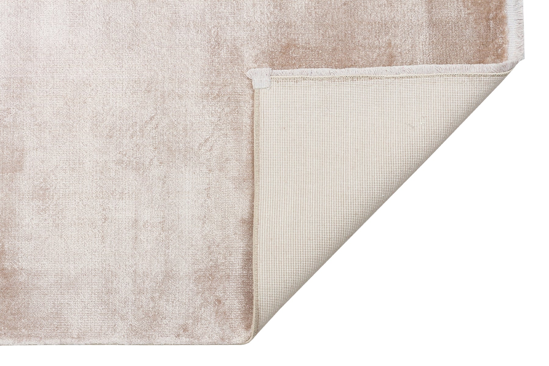 Viscose Ushak Rug - Beige Modern Flat Weave Rug With Soft Texture Carpet