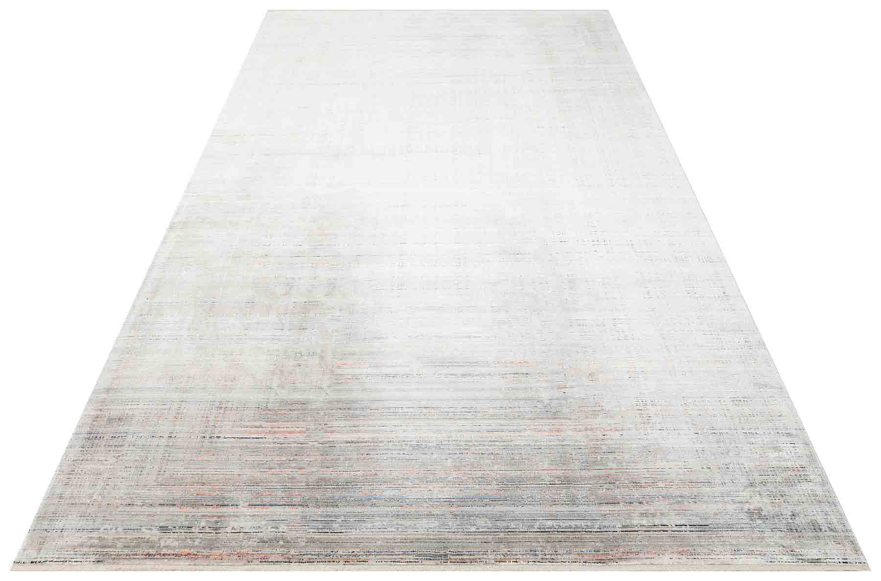 Modern Area Rug – Grey Machine Made Rug with Art Deco Frame Pattern