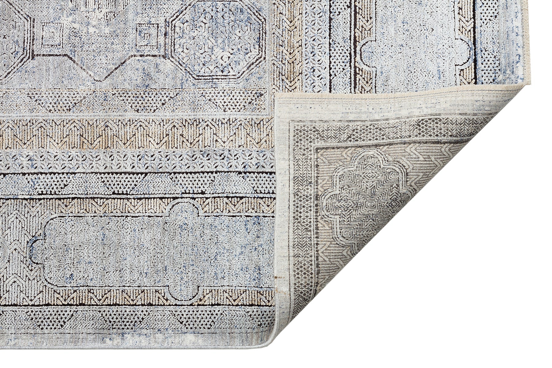 Boston Grey Classic Machine Made Area Rug