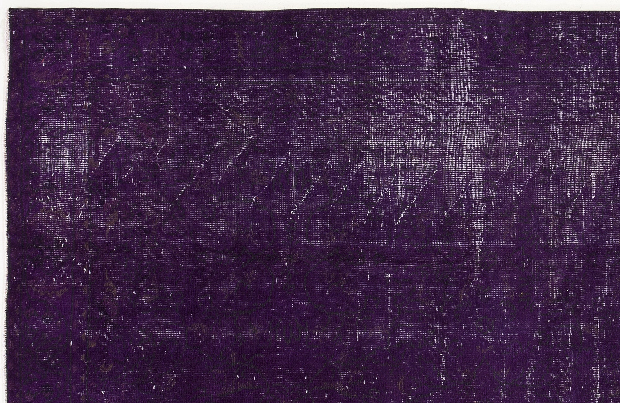 Atina Purple Vintage Wool Handmade Area Rug 4'2" x 6'10"