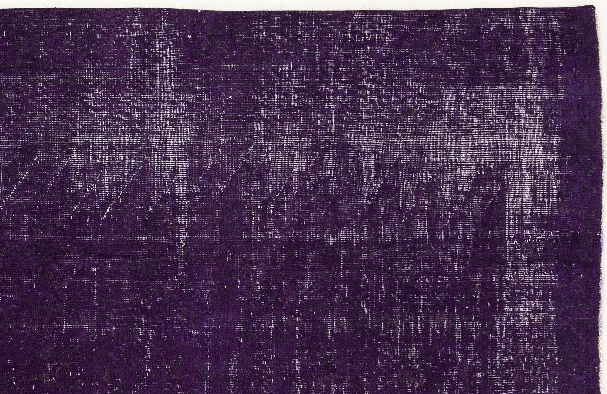 Atina Purple Vintage Wool Handmade Area Rug 4'2" x 6'10"