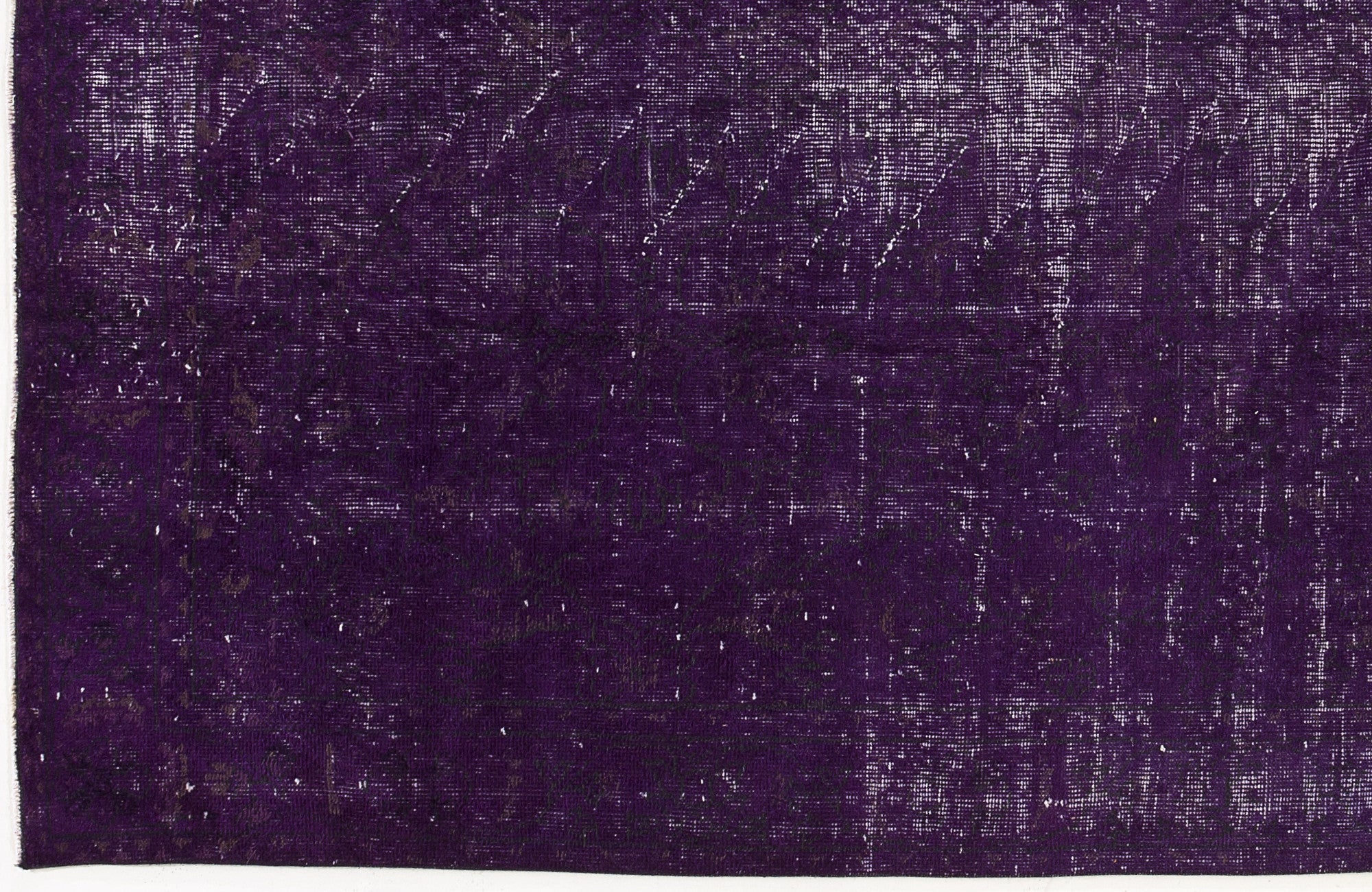 Atina Purple Vintage Wool Handmade Area Rug 4'2" x 6'10"