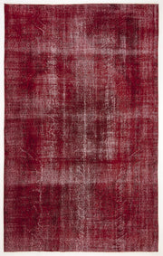 Atina Red Vintage Wool Handmade Area Rug 6'2" x 9'11"