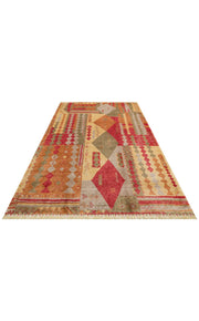 Handmade Viscose Rug - Modern Red Area Rug With Soft Texture & Authentic Pattern