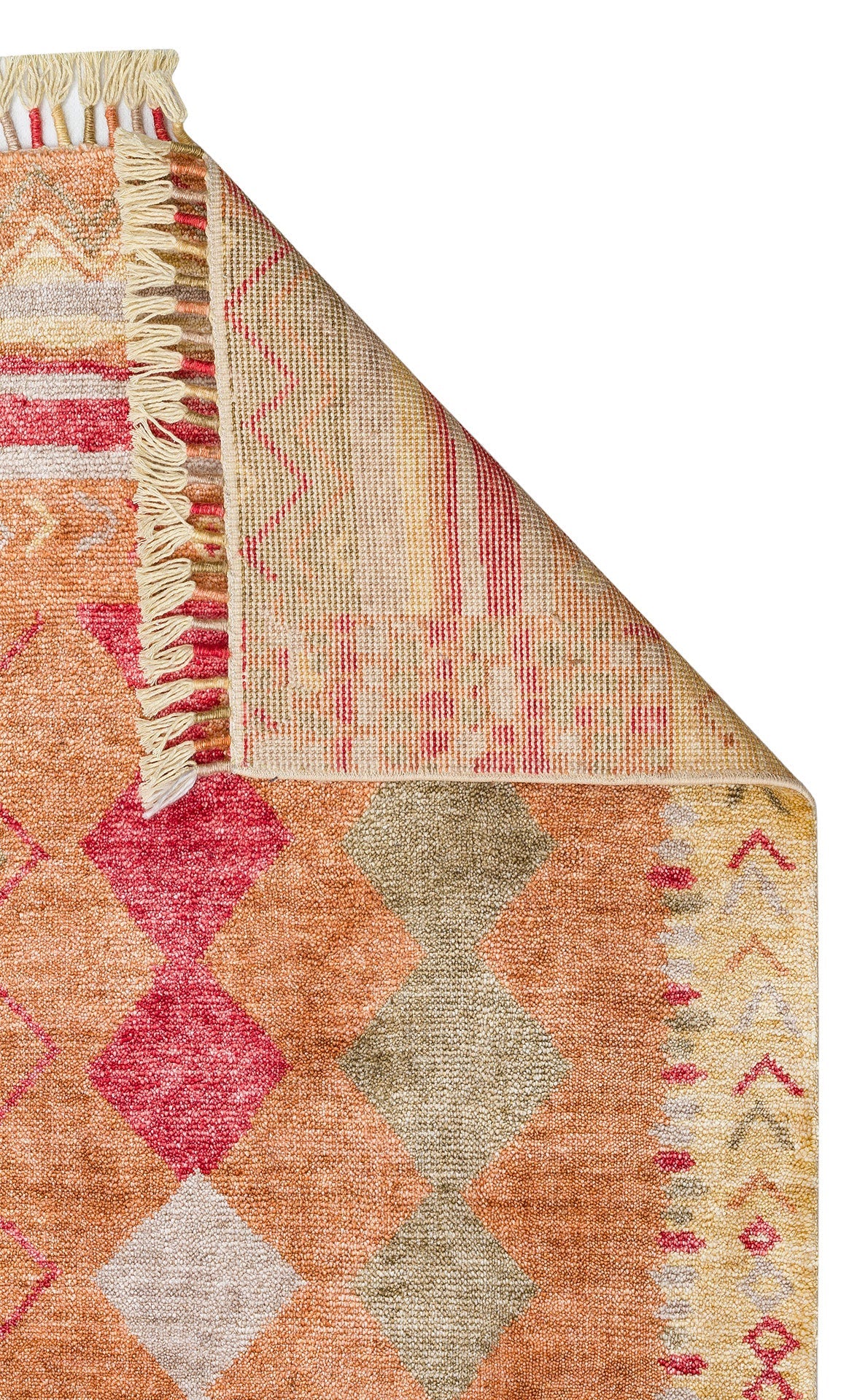 Handmade Viscose Rug - Modern Red Area Rug With Soft Texture & Authentic Pattern