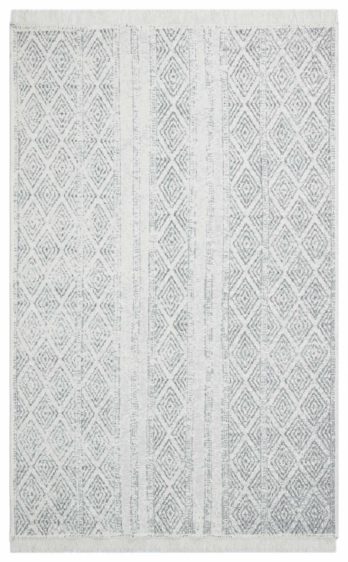 Cotton Kilim Rug – Classic Grey Woven Double Sided Washable Area Rug