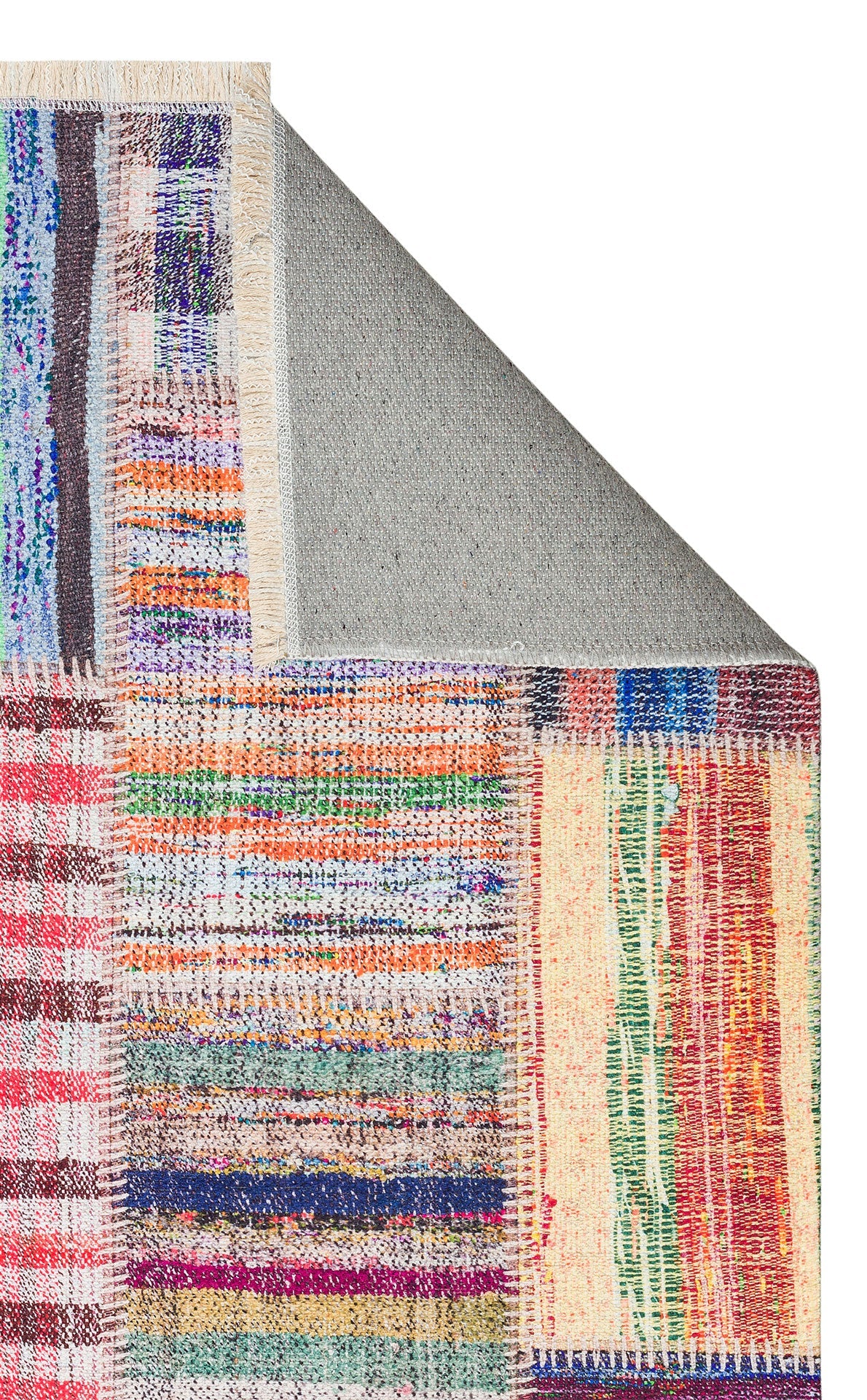 Patchwork Area Rug - Machine Made Rug with Soft Texture, Washable & Anti Slip