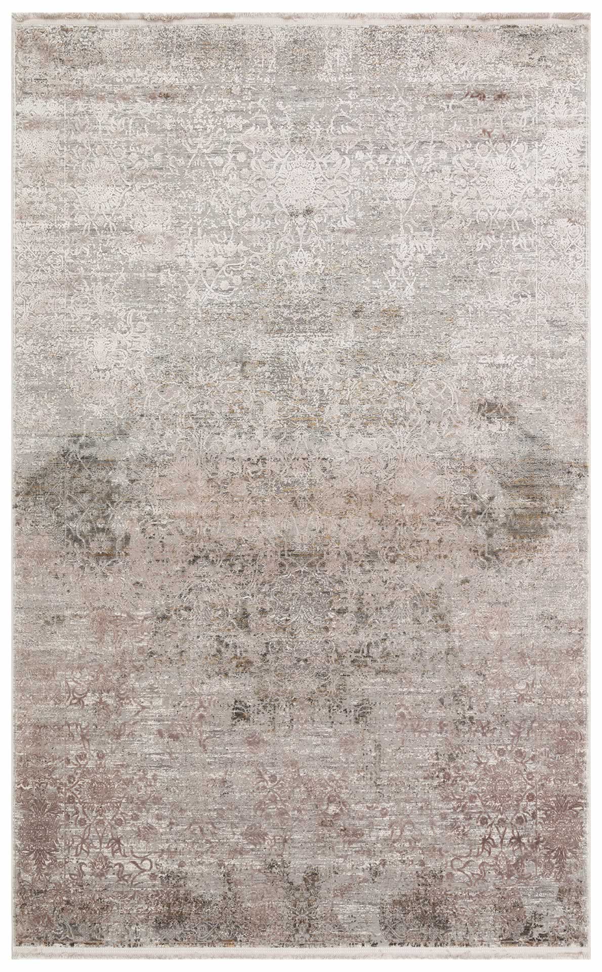 Vintage Area Rug – Machine Made Beige Overdyed Carpet with Soft Texture