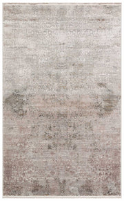 Vintage Area Rug – Machine Made Beige Overdyed Carpet with Soft Texture