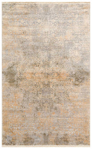 Vintage Area Rug – Gold Machine Made Rug | Modern Living Room Carpet, Soft Texture