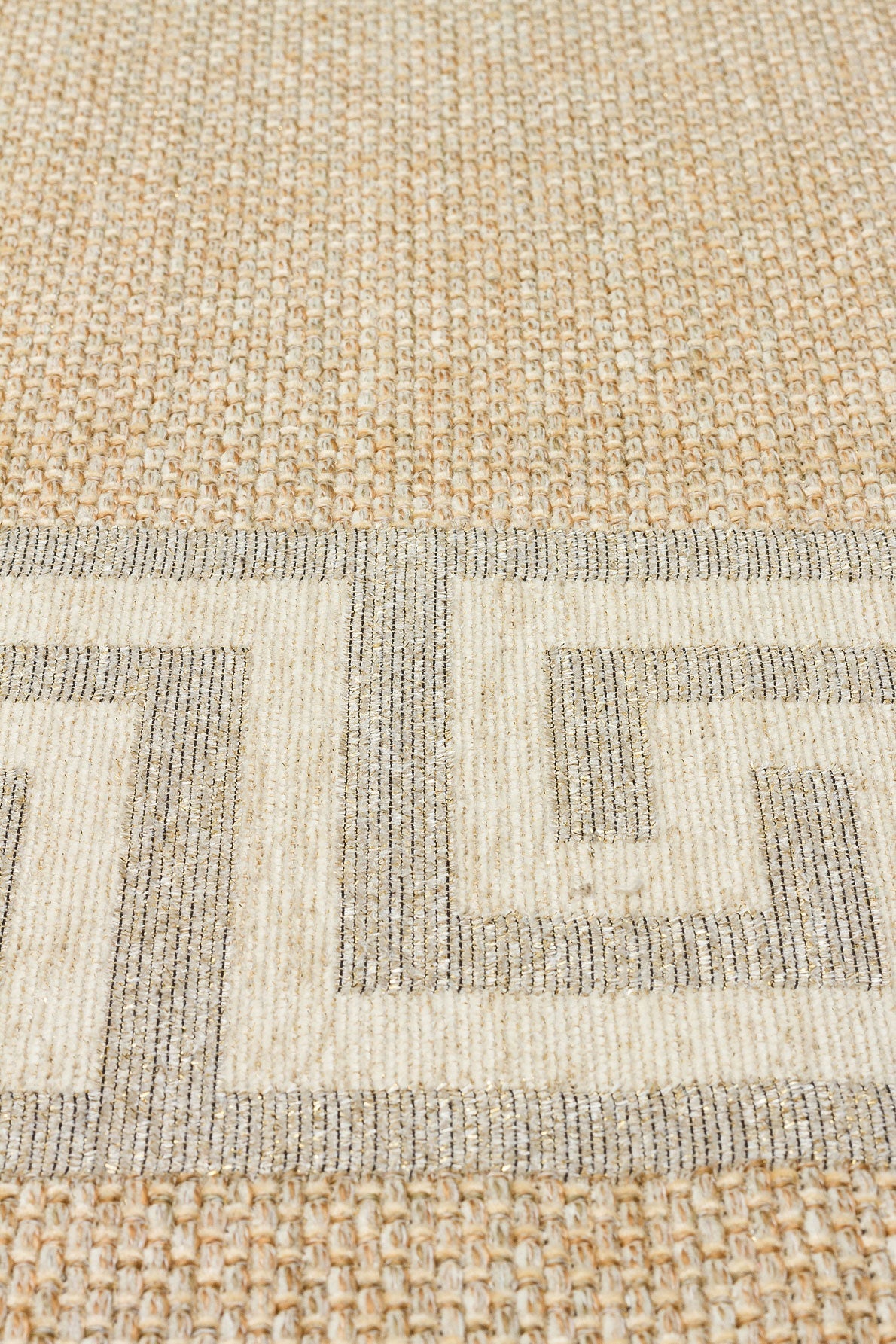 Cotton Kilim Rug – Beige Geometric Woven Flatweave Area Rug Non Slip