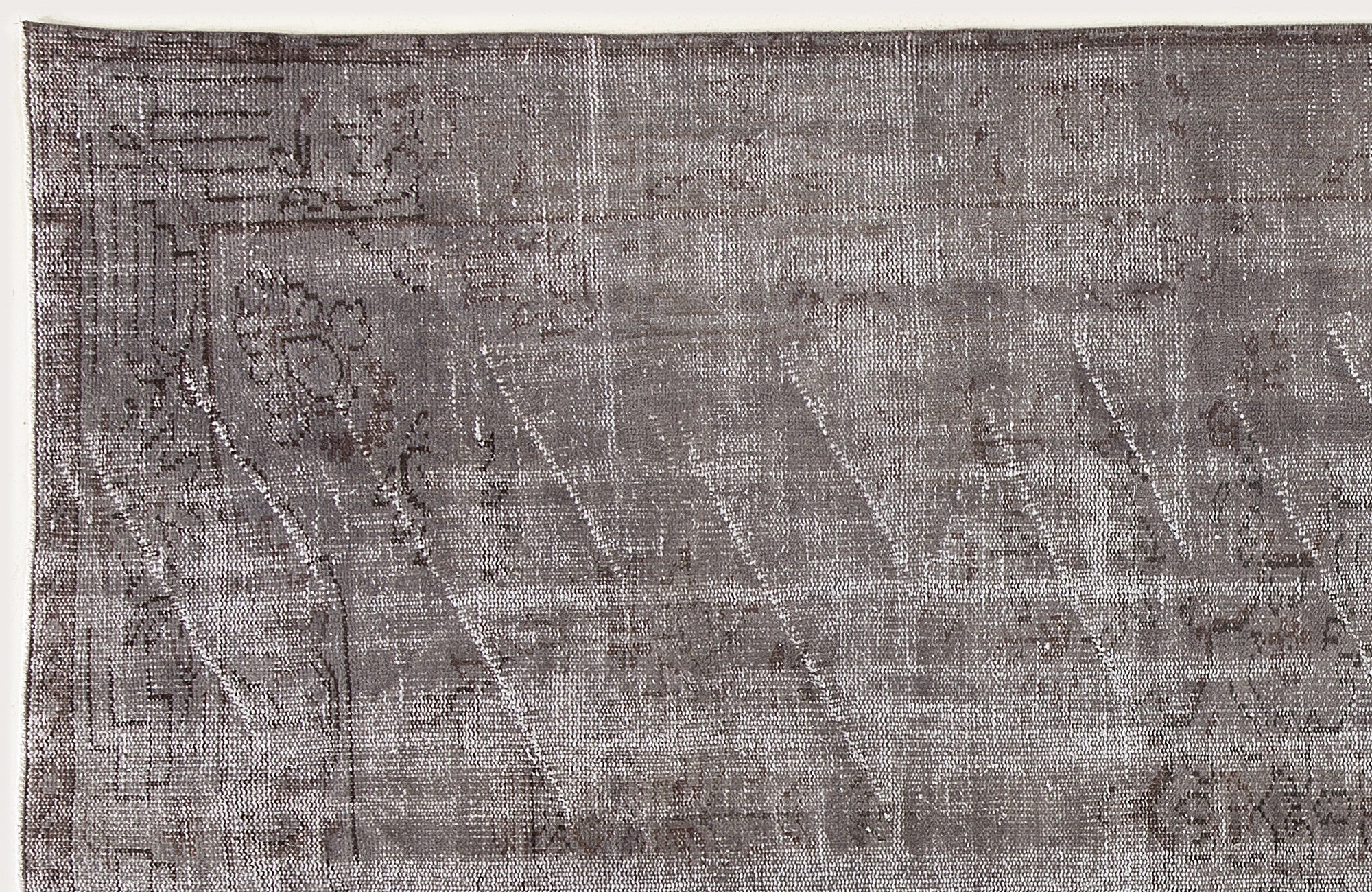 Atina Grey Vintage Wool Handmade Area Rug 5'7" x 9'5"