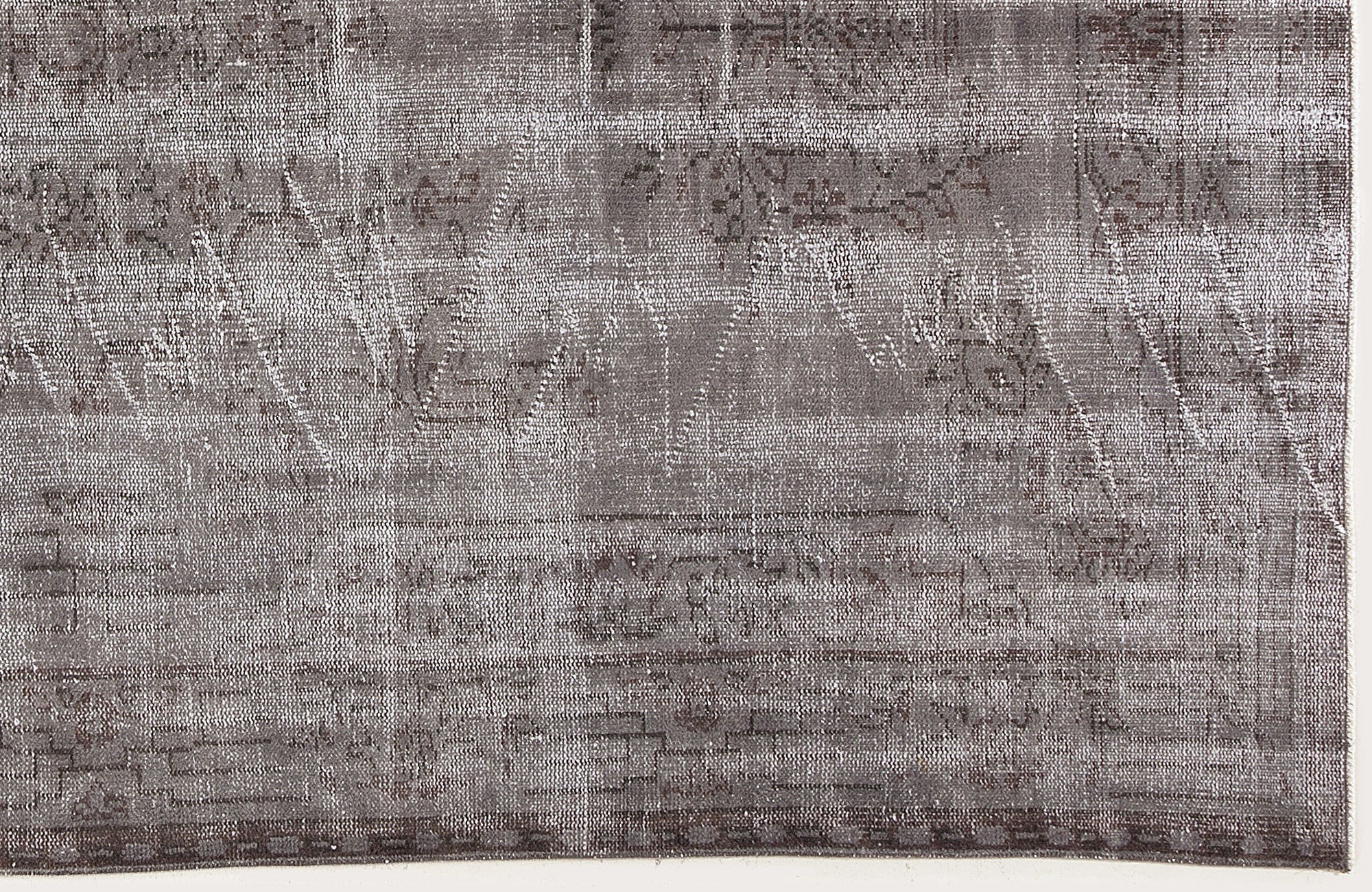 Atina Grey Vintage Wool Handmade Area Rug 5'7" x 9'5"
