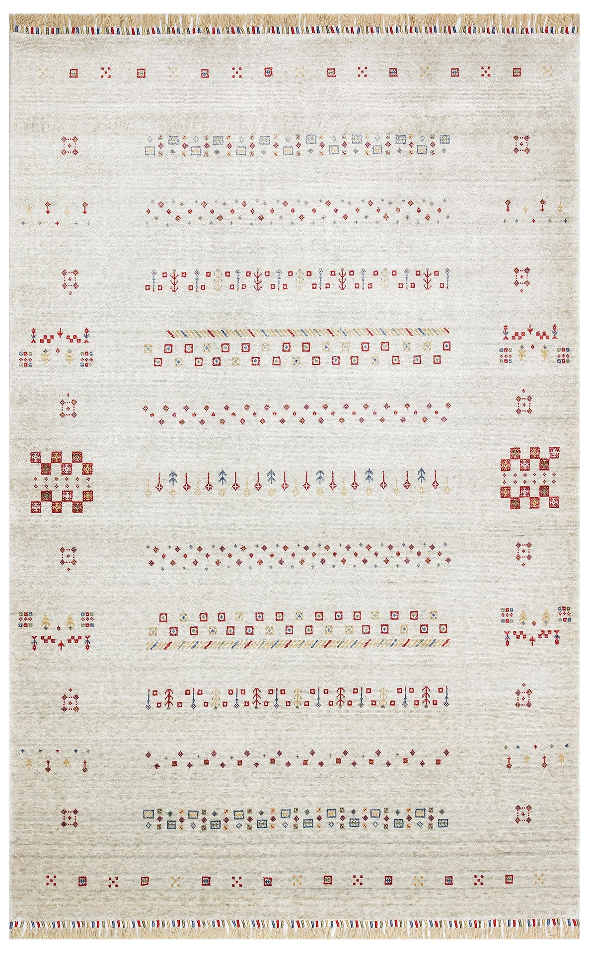 Handmade Viscose Rug – Modern Area Rug With Beige Floor Carpet & Soft Texture