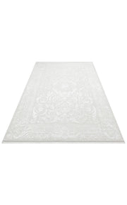 Classic Area Rug – Machine Made Cream Rug with Soft Texture & Non Slip Pad