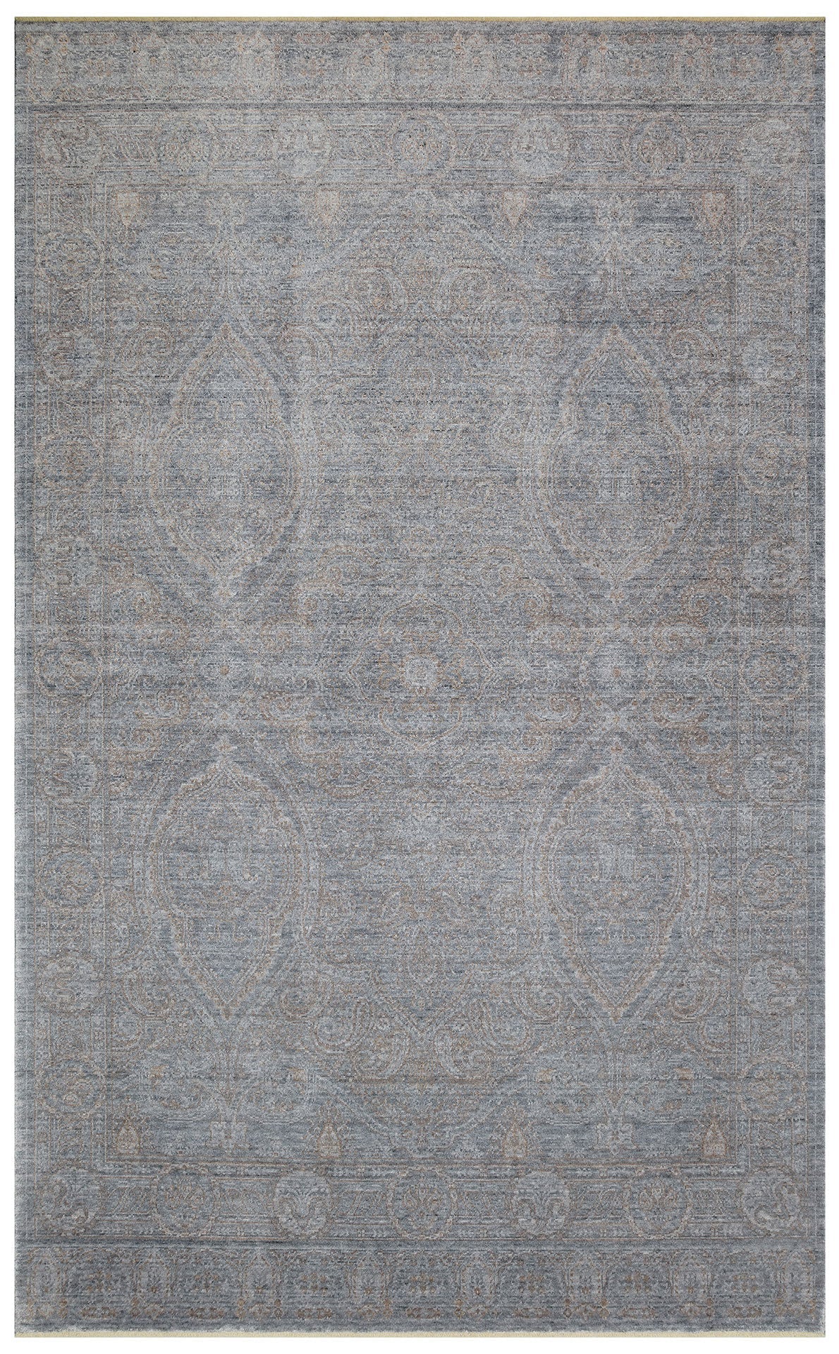 Vintage Ushak Rug - Handmade Overdyed Grey Area Rug | Soft Texture, Dust Free