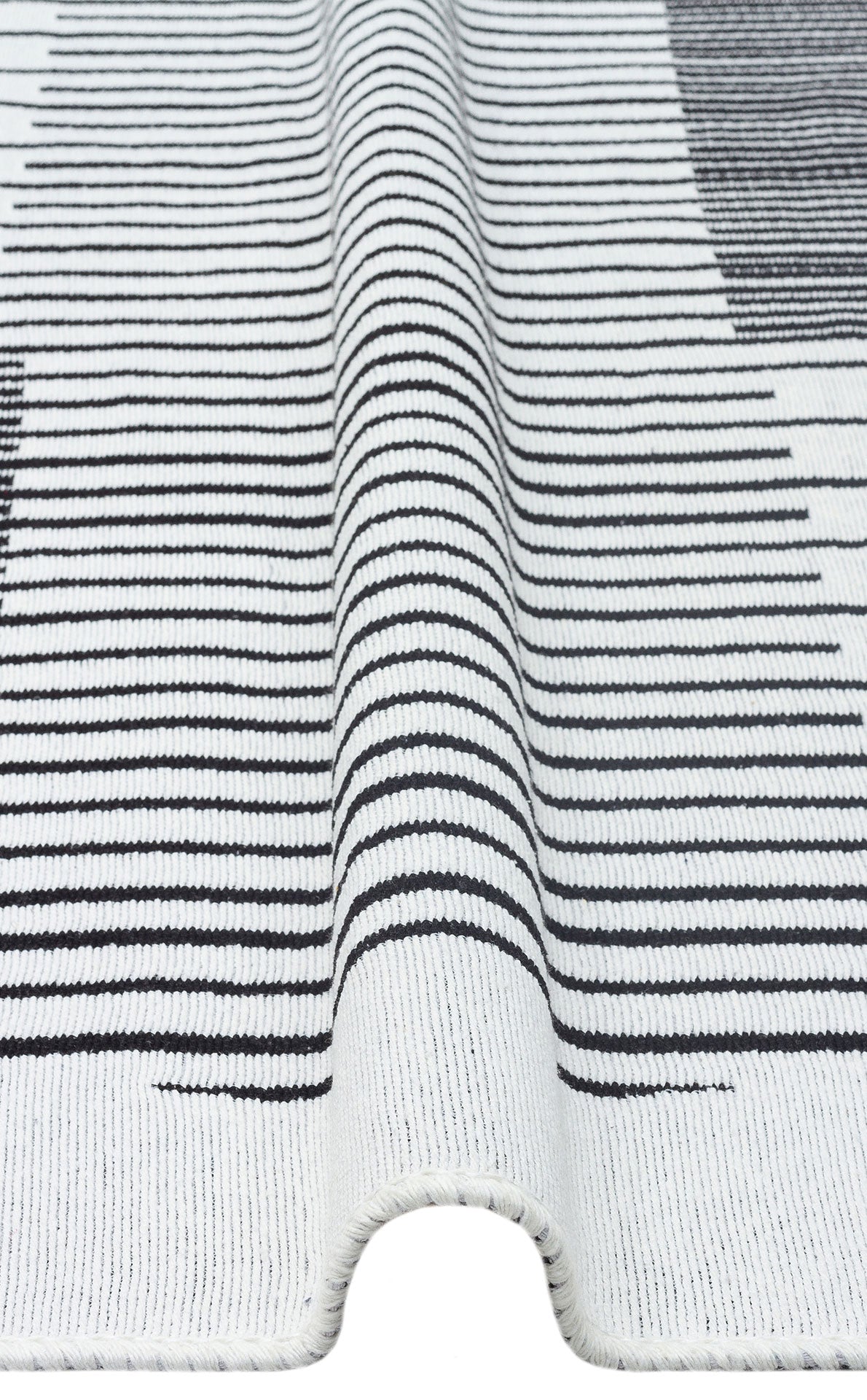 Cotton Kilim Rug | Modern Patterned Flatweave Area Rug - Reversible Cotton Carpet for Living Room