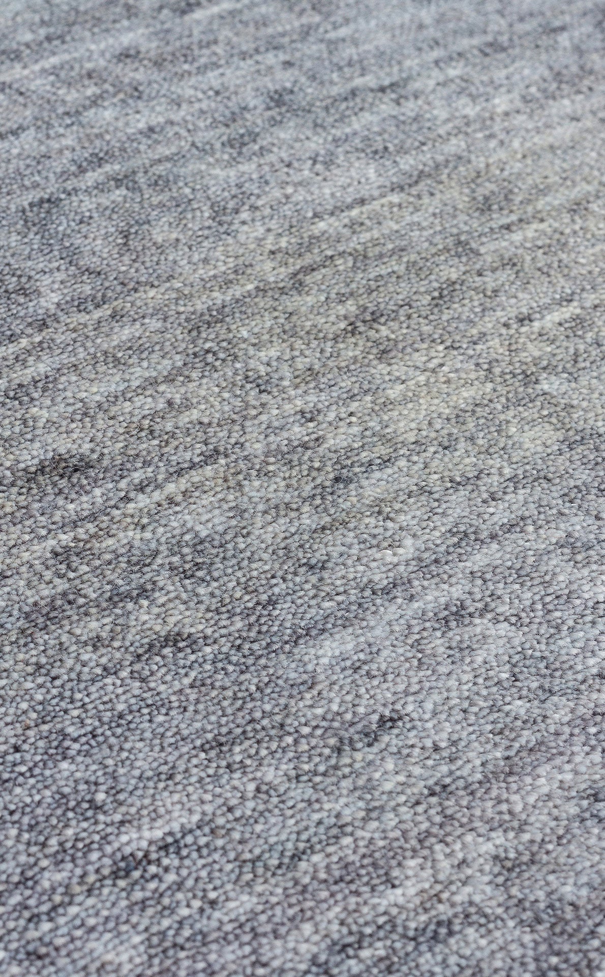 Modern Ushak Rug – Overdyed Grey Flatweave Carpet With Soft Texture