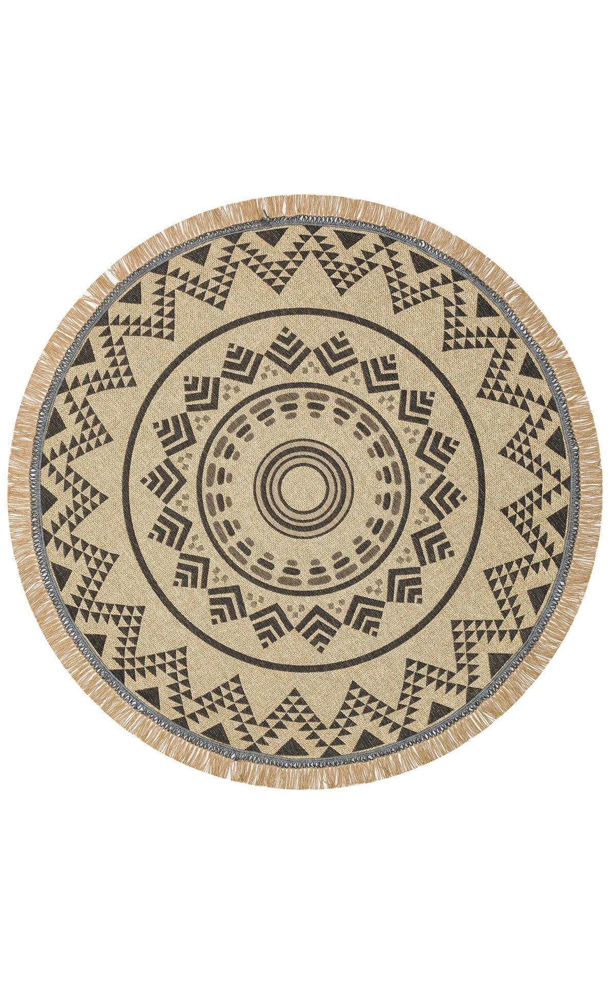 Cotton Kilim Rug – Black Geometric Flatweave Kilim Style Non Slip Floor Rug