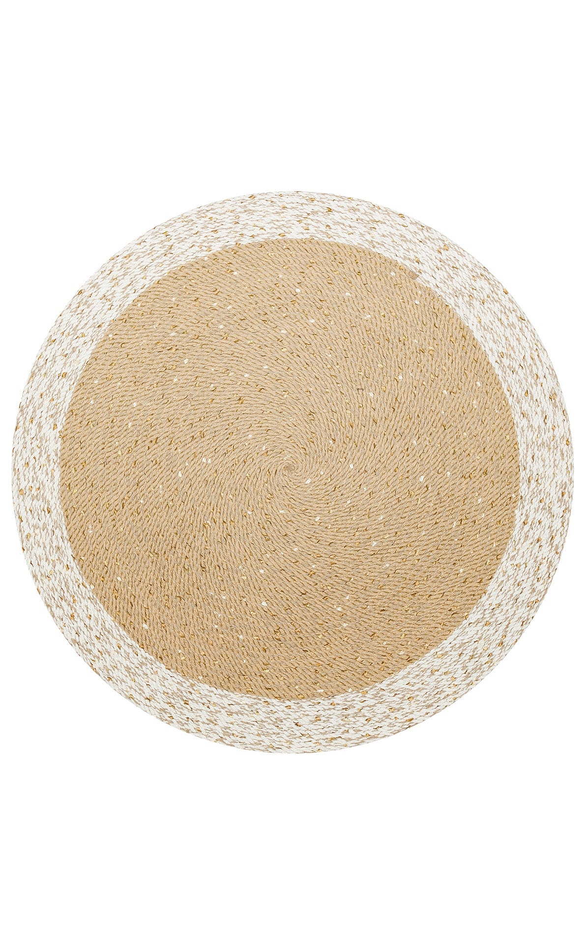Modern Jute Rug - Beige Knitted Natural Fiber Carpet with Soft Texture
