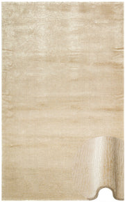Handmade Wool Viscose Rug – Modern Flatweave Area Rug, Beige Wool Carpet