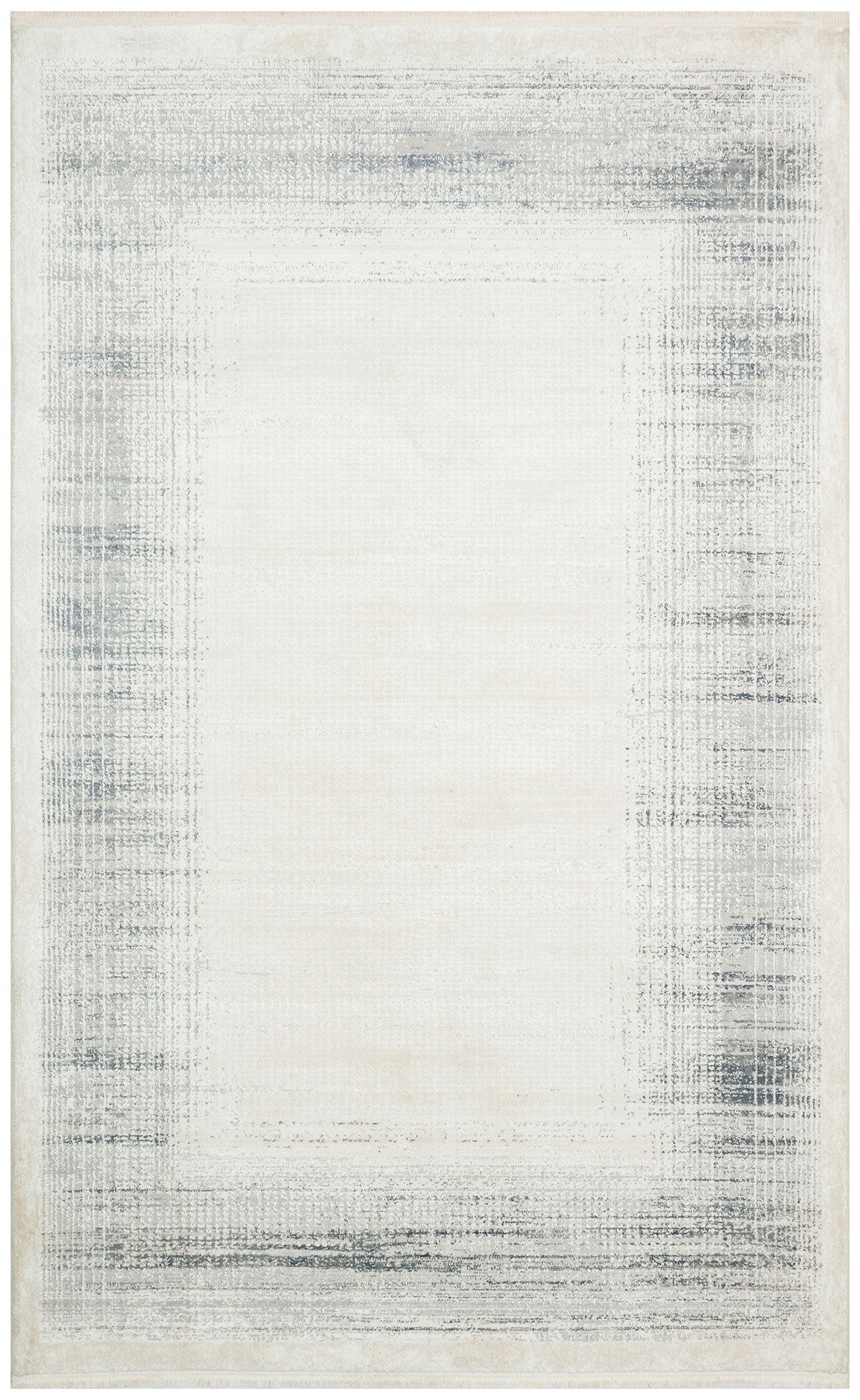 Vintage Area Rug - Cream Machine Made Rug | Washable Non Slip Flatweave Carpet