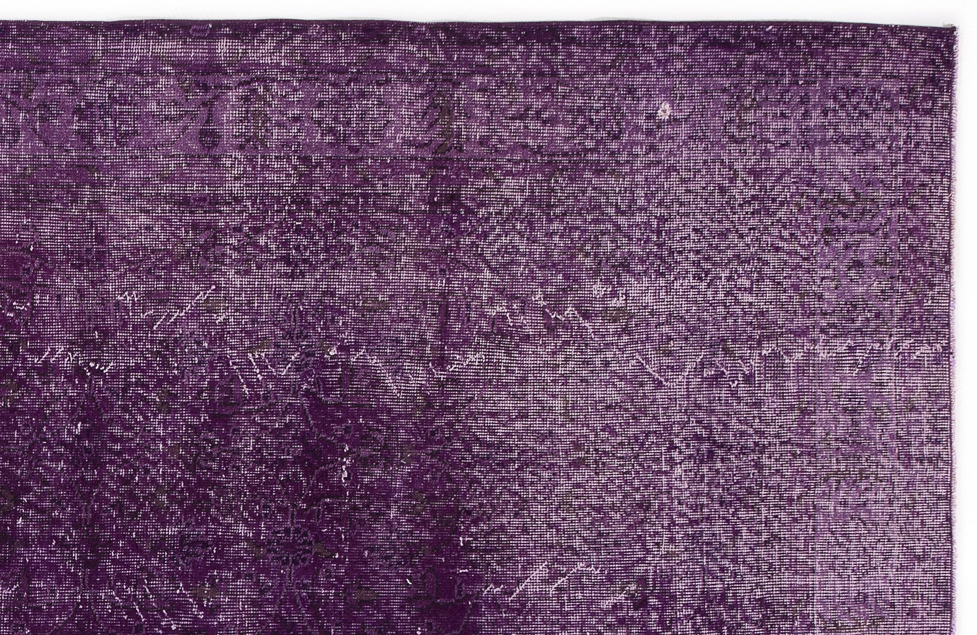 Atina Purple Vintage Wool Handmade Area Rug 6'9" x 10'1"