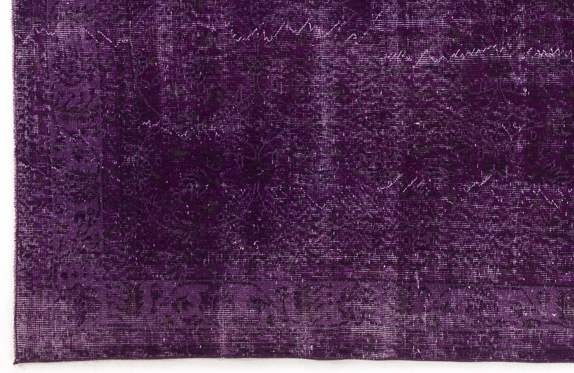 Atina Purple Vintage Wool Handmade Area Rug 6'9" x 10'1"