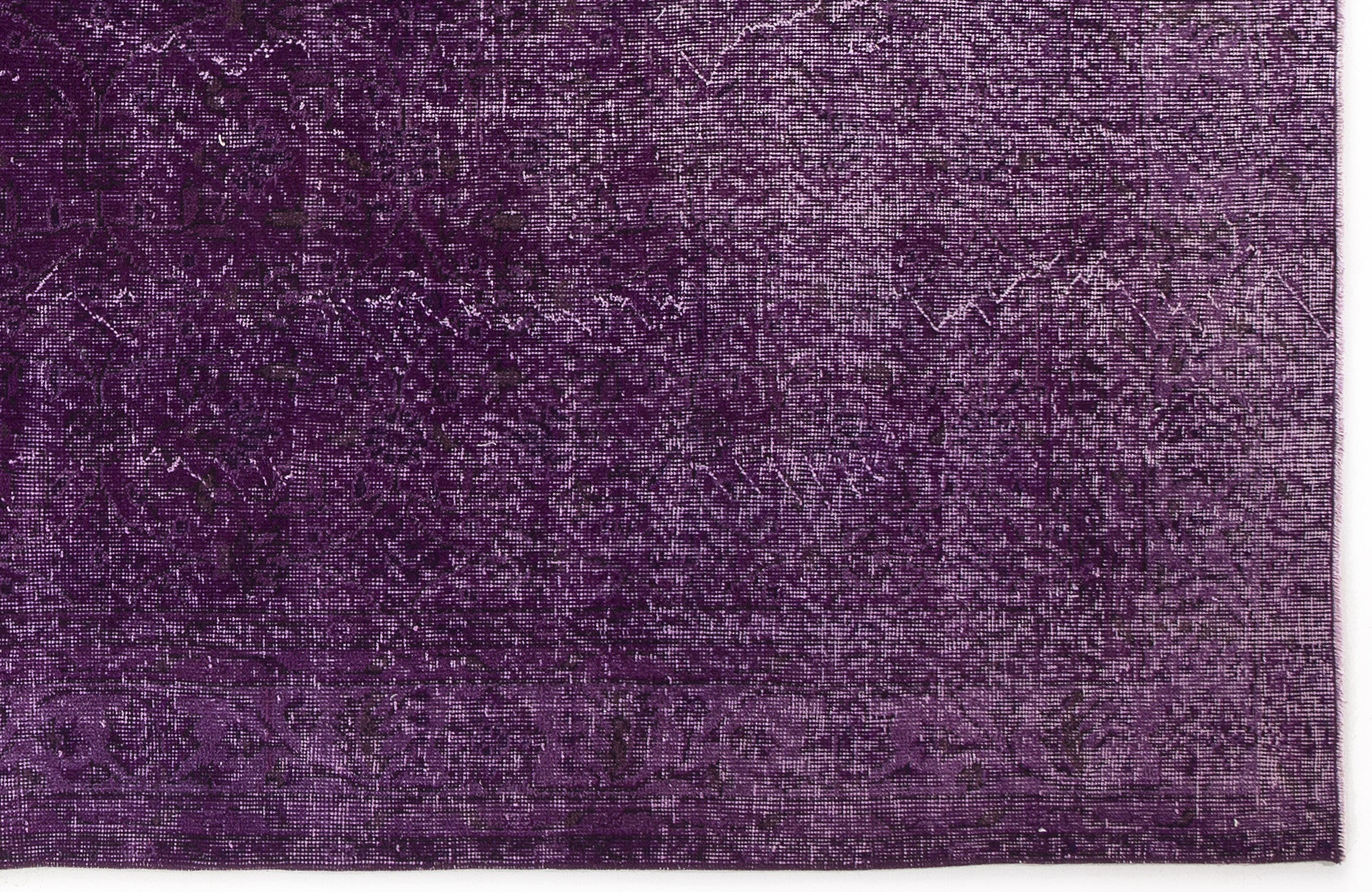 Atina Purple Vintage Wool Handmade Area Rug 6'9" x 10'1"