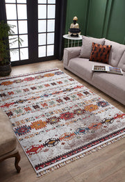 Geometric Area Rug – Cream Digital Print Carpet | Non Slip, Antibacterial Floor Rug