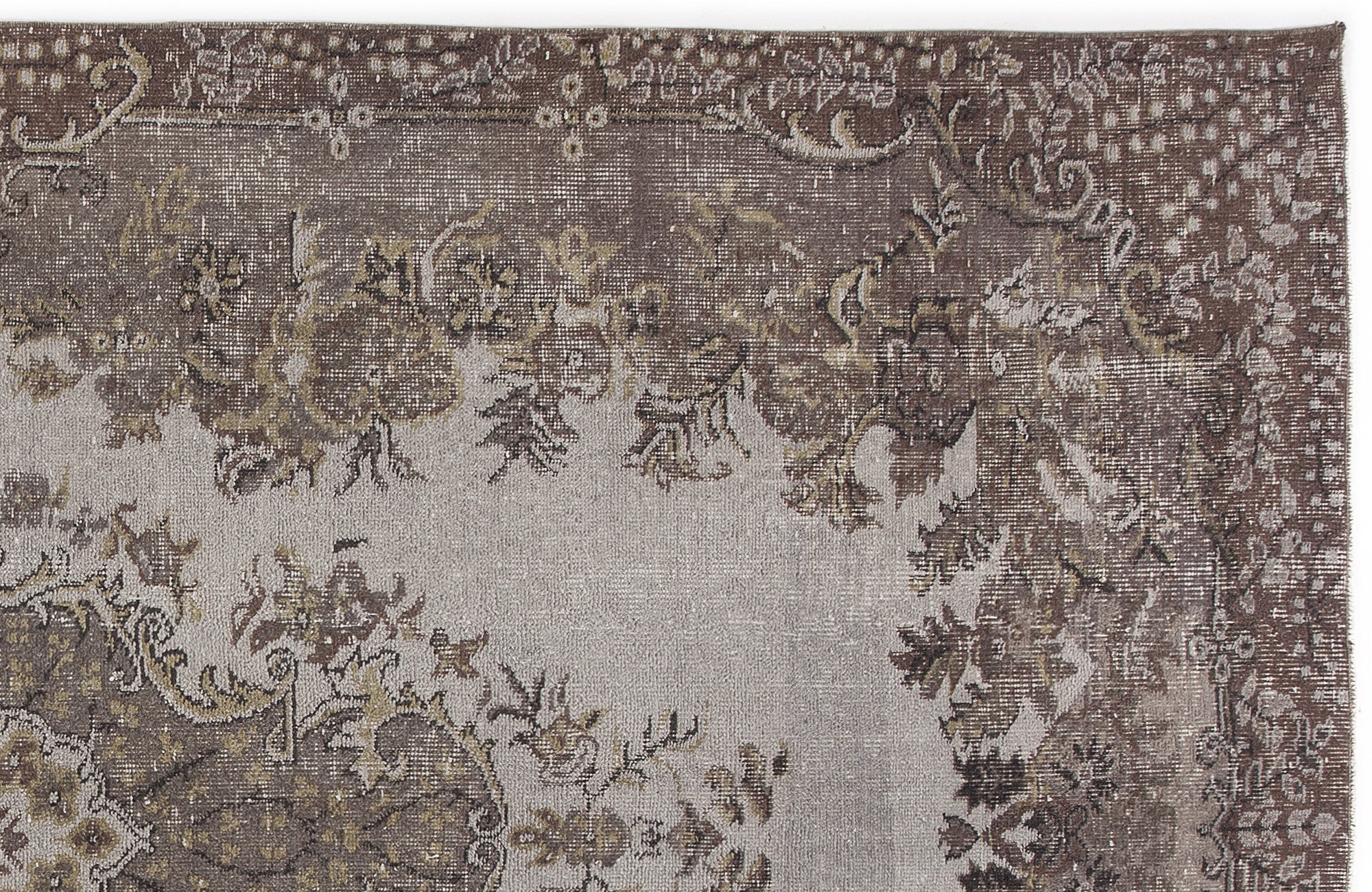 Atina Beige Vintage Wool Handmade Area Rug 5'4" x 9'7"