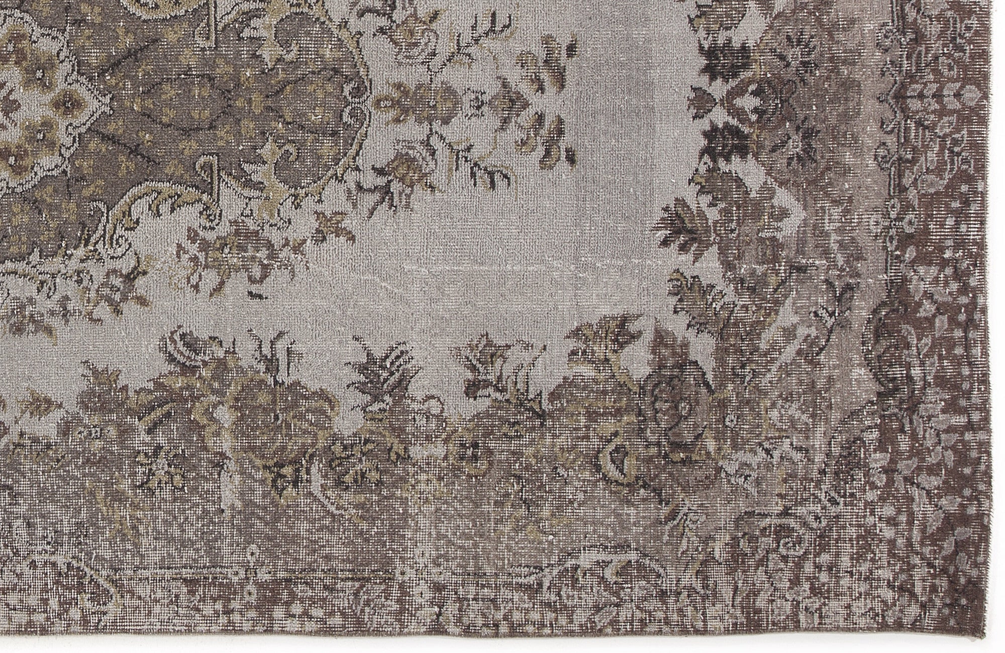 Atina Beige Vintage Wool Handmade Area Rug 5'4" x 9'7"