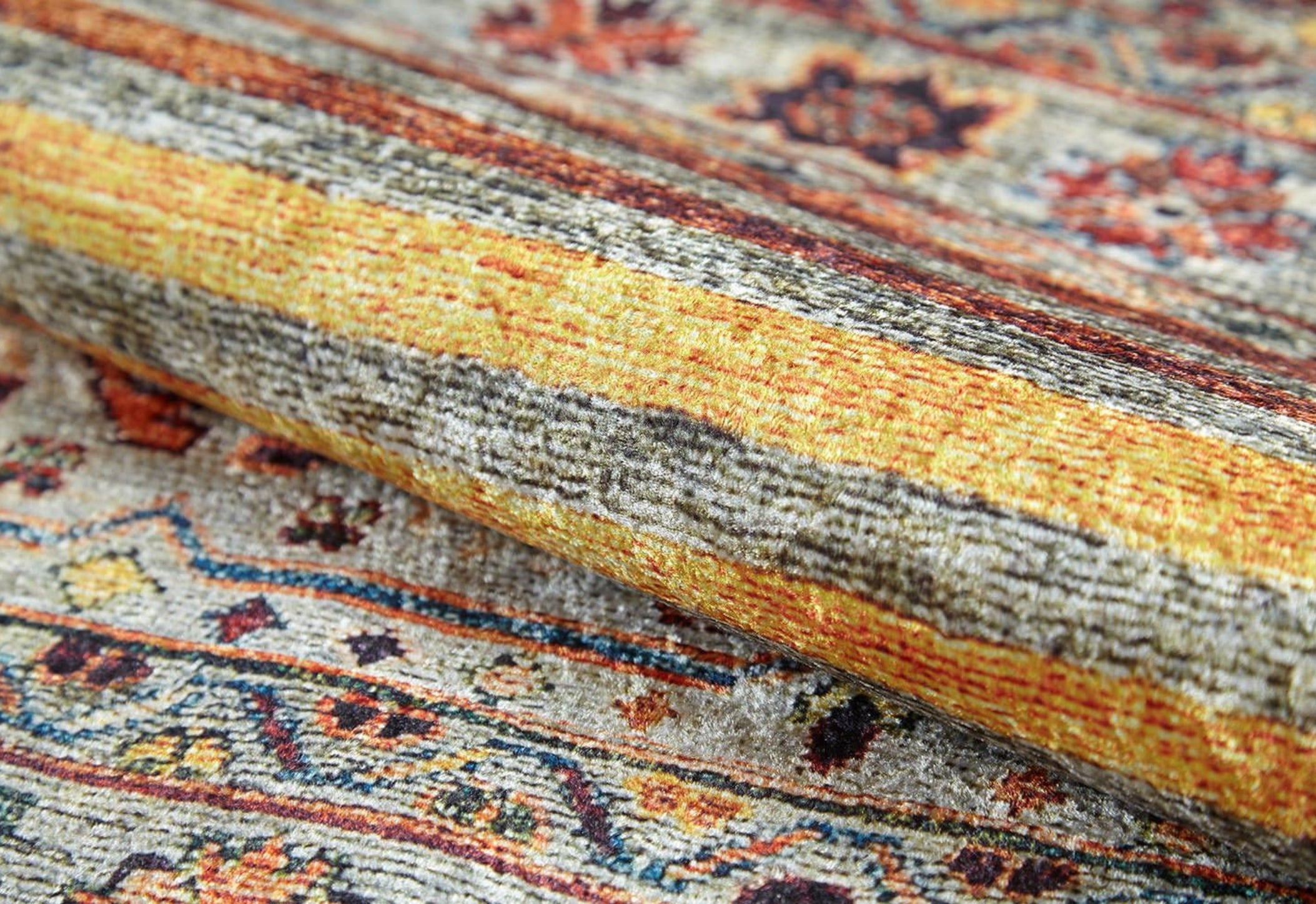 Brown Geometric Area Rug – Digital Print Rug | Non Slip Carpet | Antibacterial & Washable