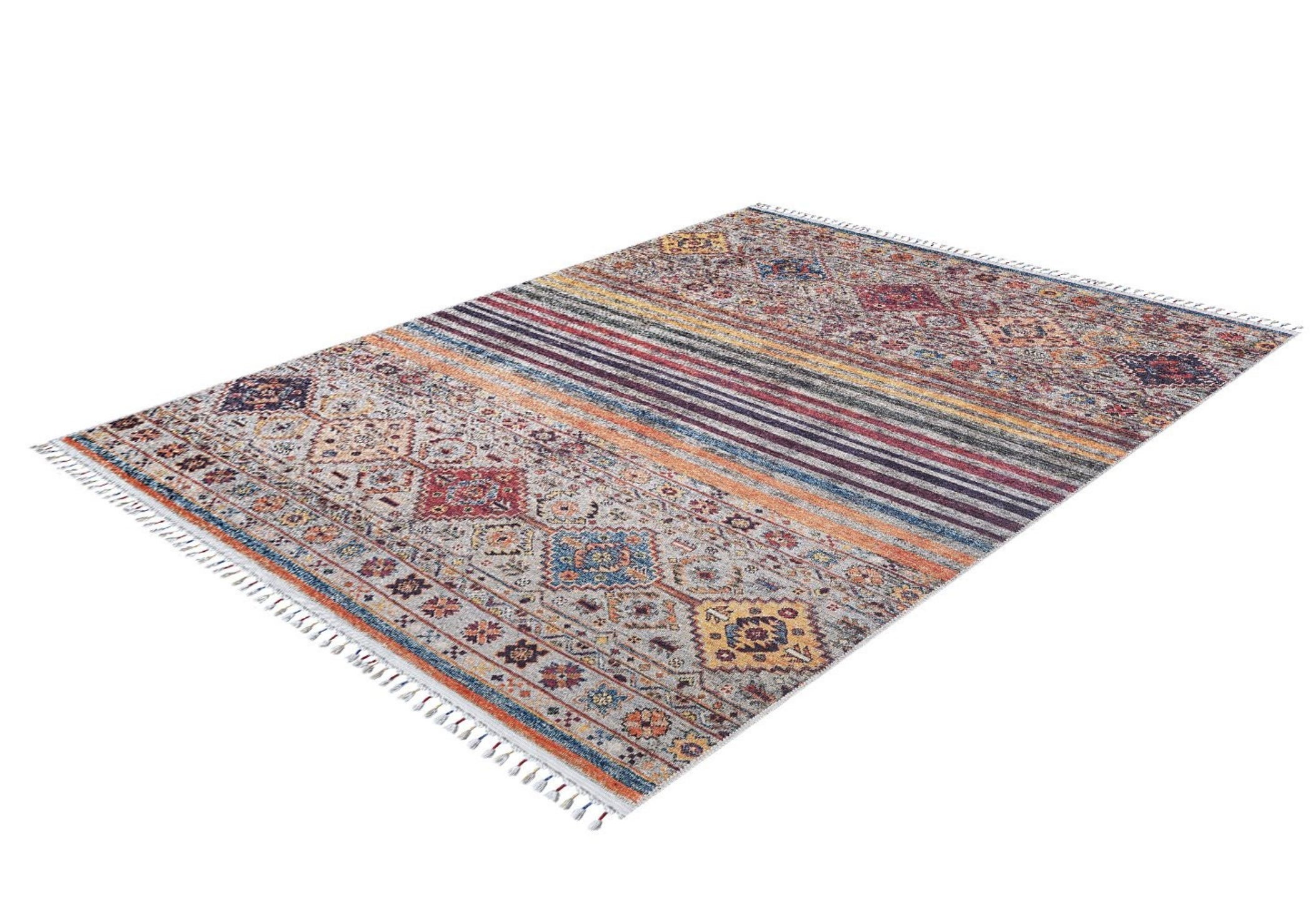 Brown Geometric Area Rug – Digital Print Rug | Non Slip Carpet | Antibacterial & Washable