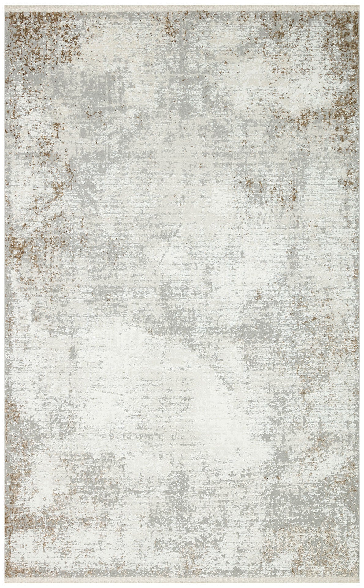 Grey Vintage Area Rug - Machine Made Carpet | Washable Non Slip Flatweave Rug