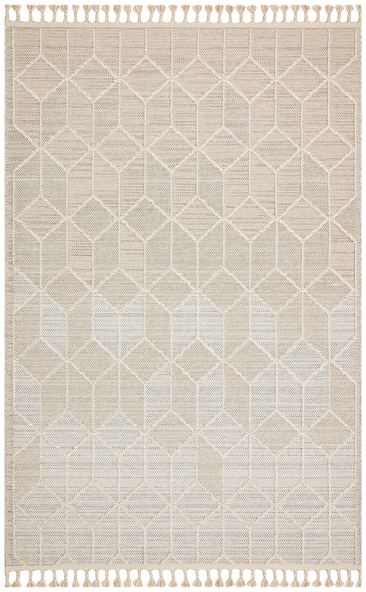 Geometric Jute Area Rug – Machine Made Rug | Beige Area Carpet, Soft Texture