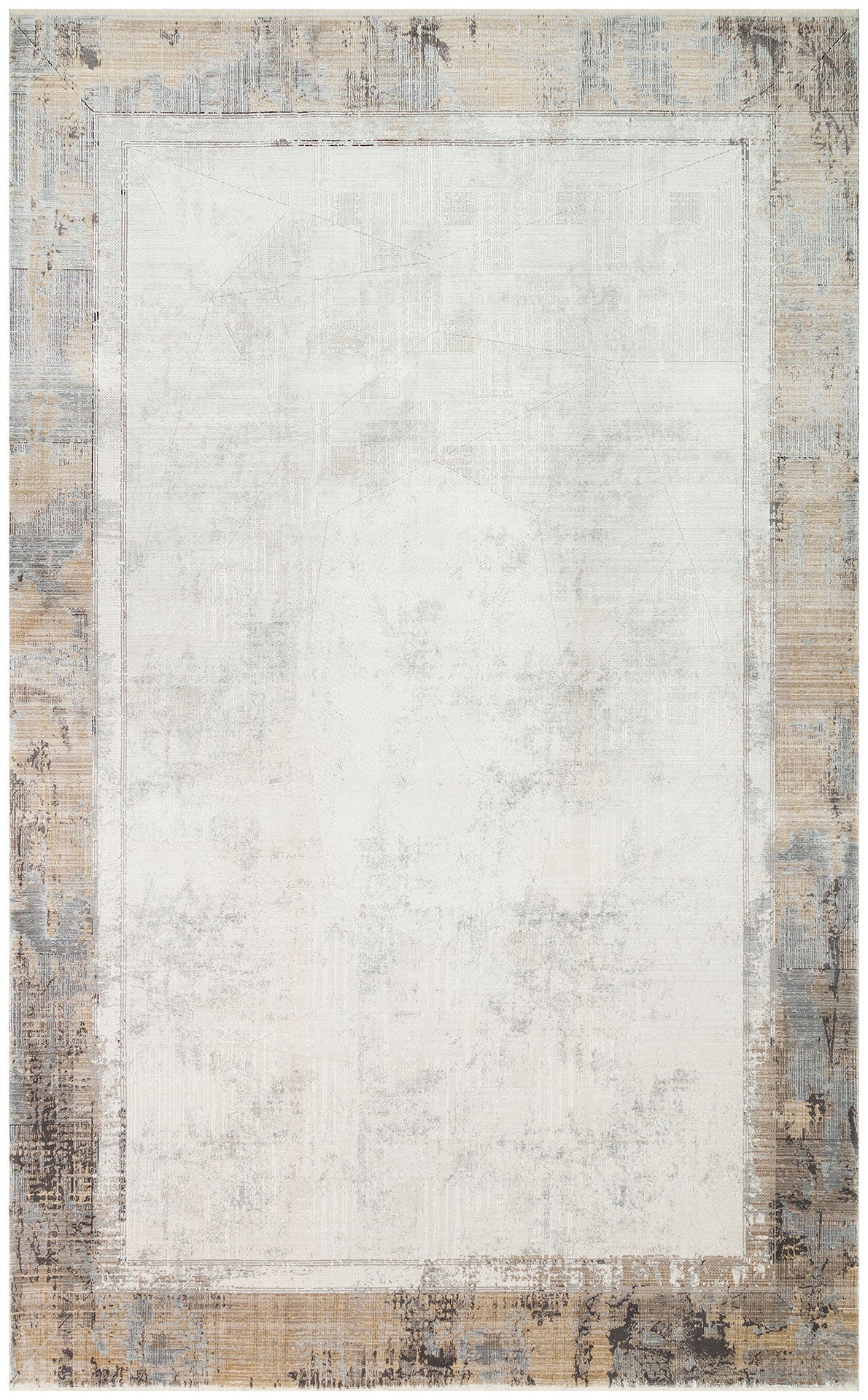 Modern Viscose Area Rug – Machine Made Carpet | Cream Colored Flatweave Rug