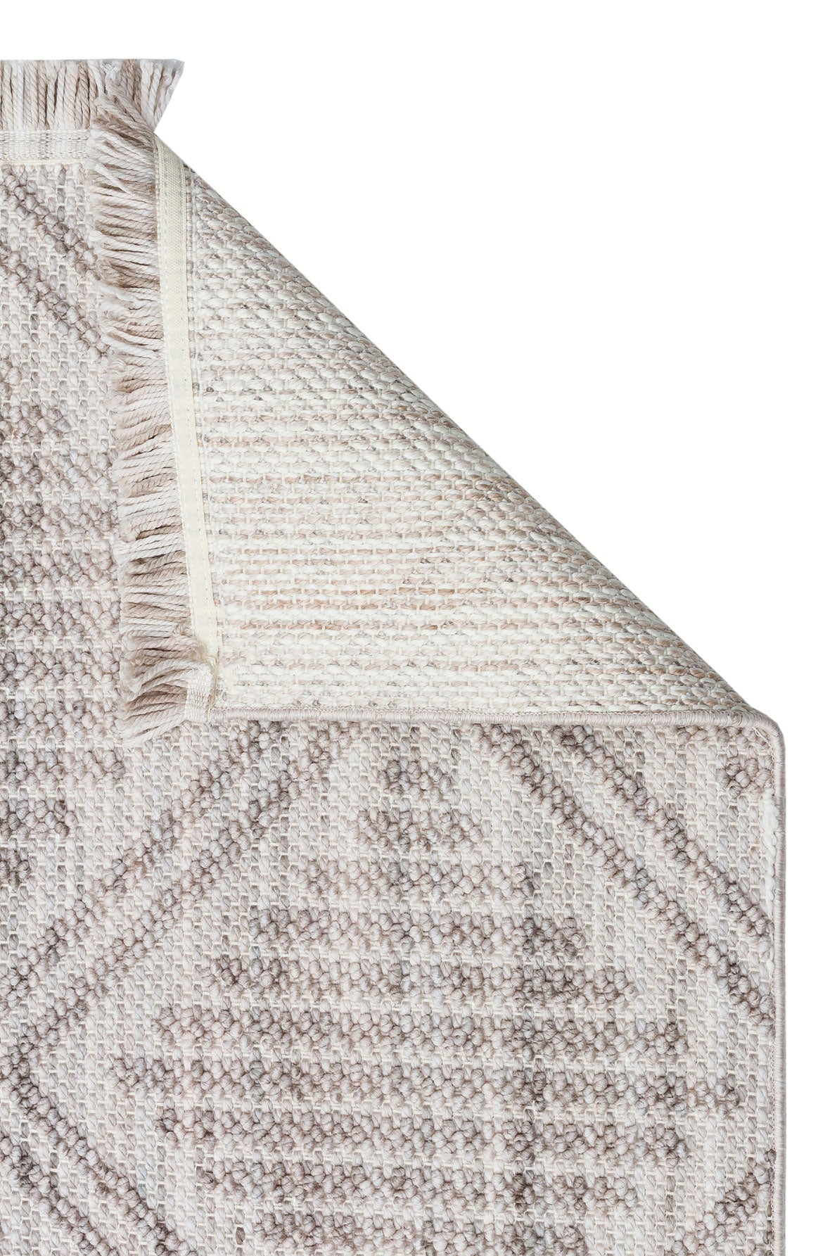 Grey Geometric Area Rug - Machine Made Rug With Soft Texture & Easy Clean