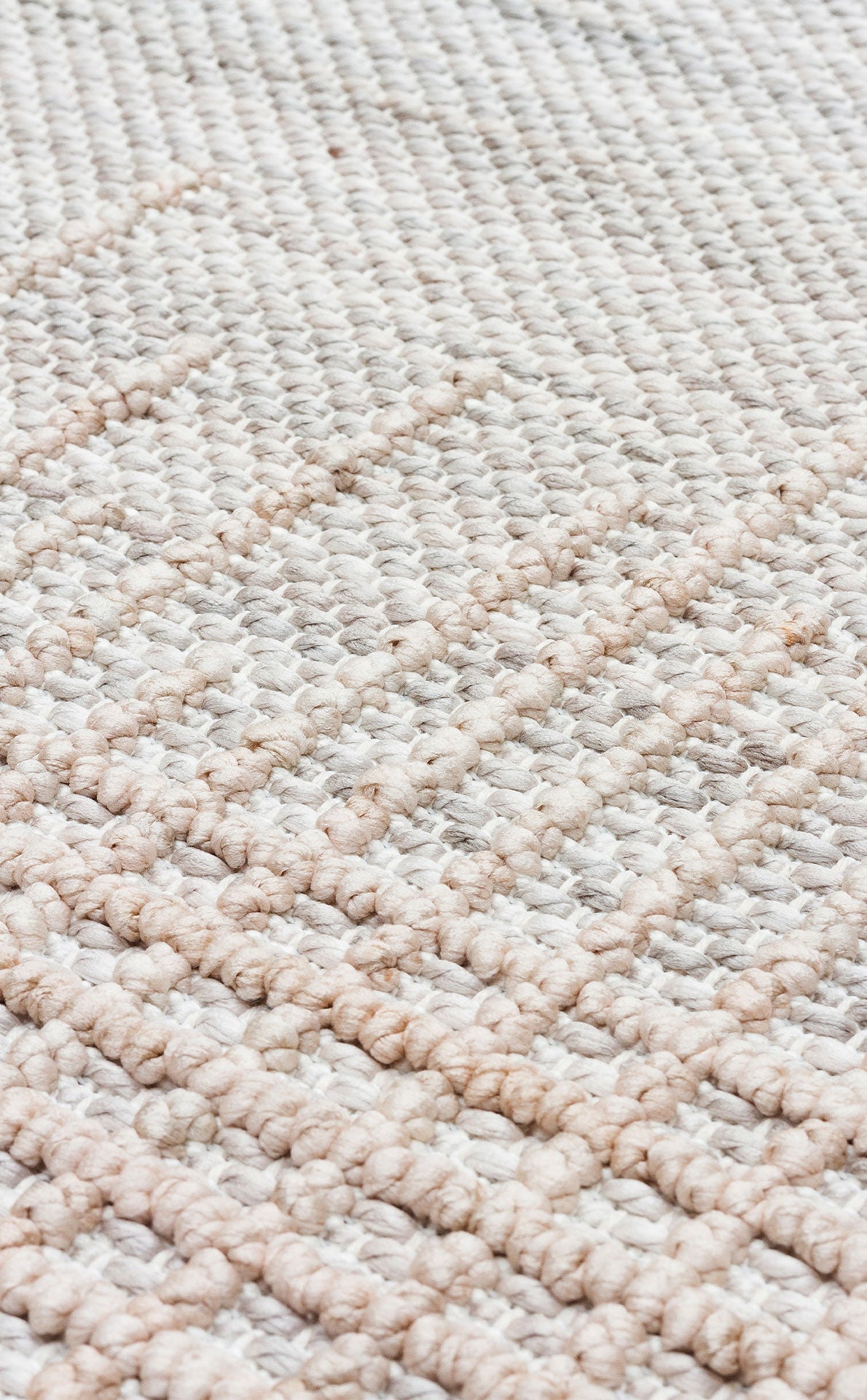 Beige Striped Area Rug – Machine Made Rug with Antislip Floor Mat, Flatweave