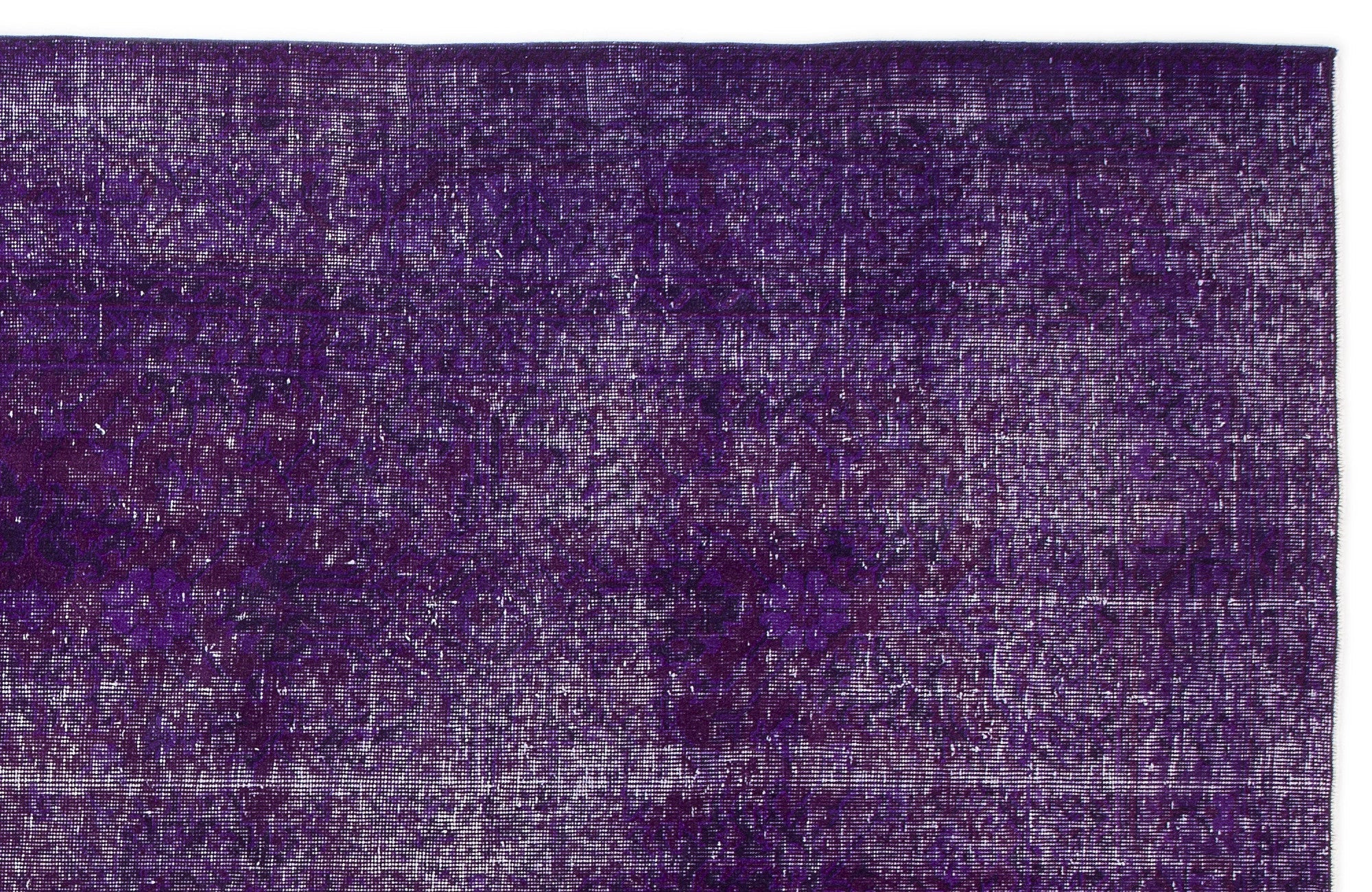 Atina Purple Vintage Wool Handmade Area Rug 6'5" x 10'0"