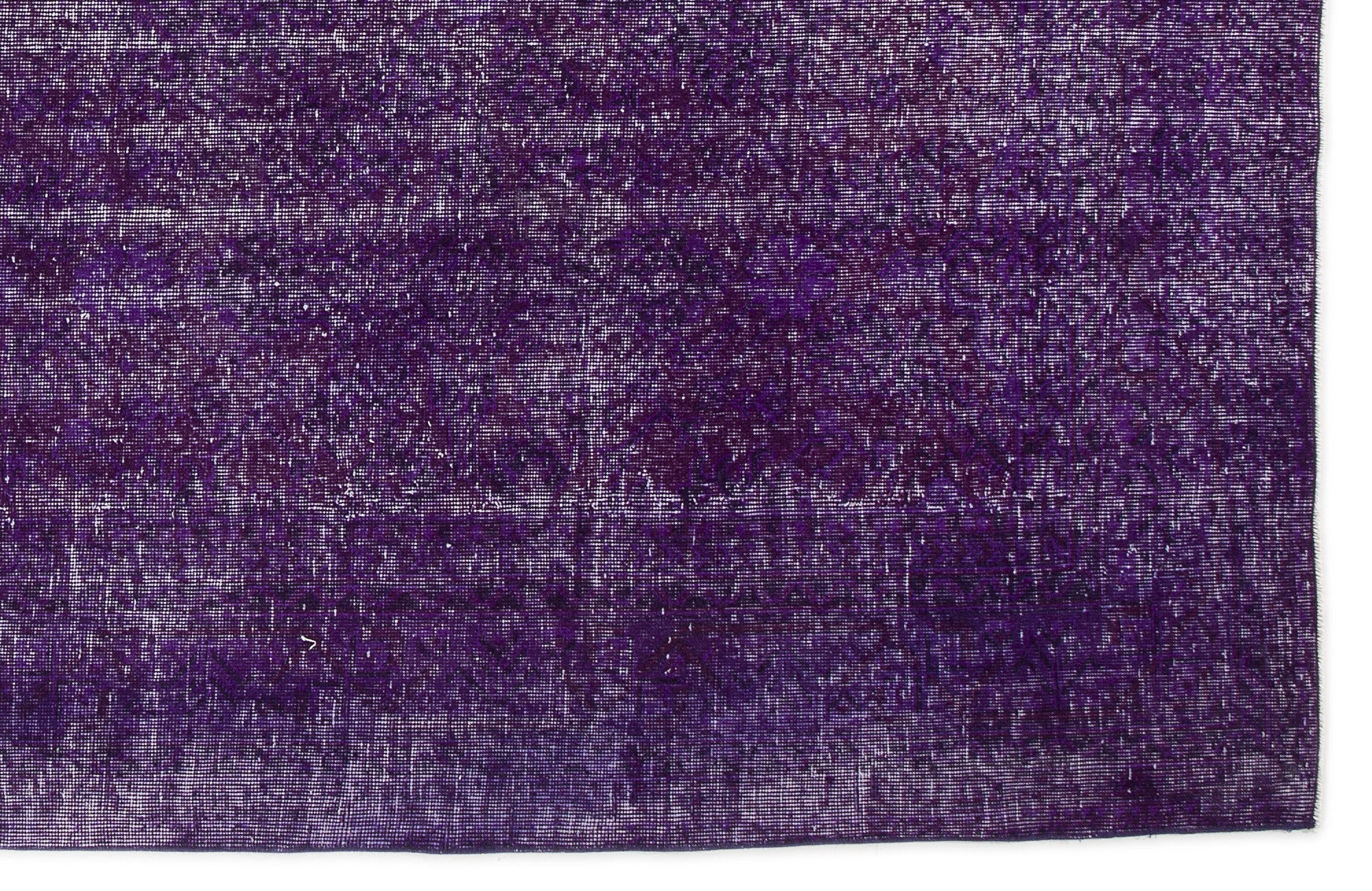 Atina Purple Vintage Wool Handmade Area Rug 6'5" x 10'0"