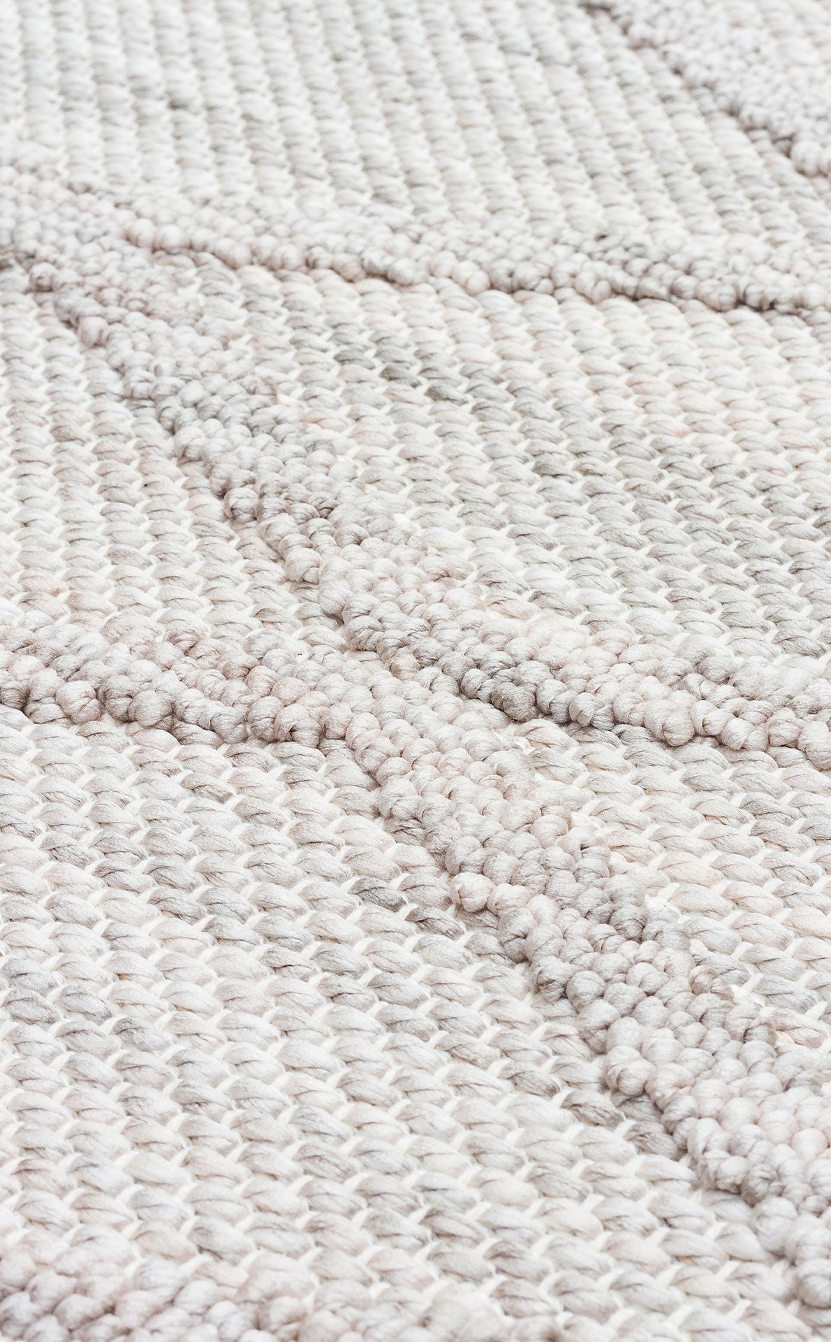 Machine Made Area Rug - Grey Geometric Flatweave Carpet | Dustproof, Easy Clean