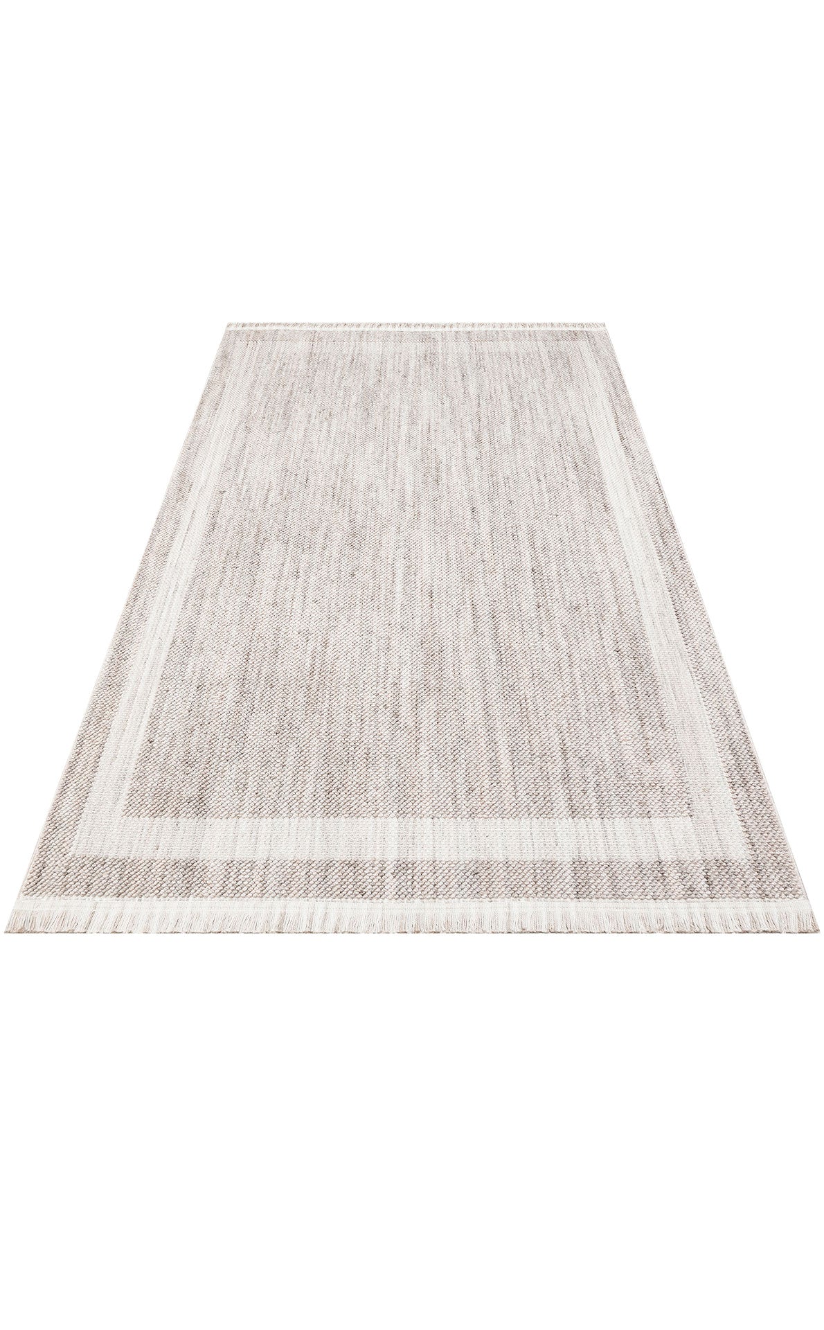 Grey Area Rug – Machine Made Rug with Soft Texture | Modern Flatweave Carpet