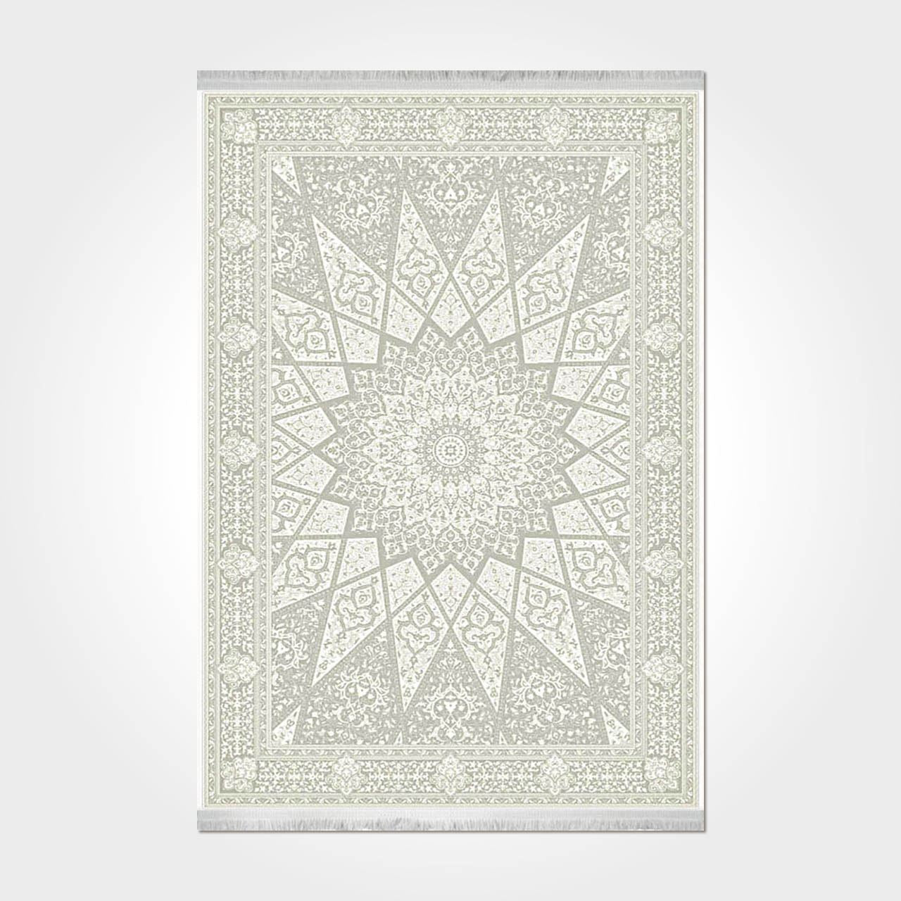 Classic Viscose Area Rug - Machine Made Cream Rug with 7mm Pile Height & High Stitch Density