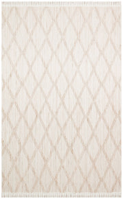 Machine Made Area Rug - Beige Geometric Design | Non Slip, Easy Clean Carpet