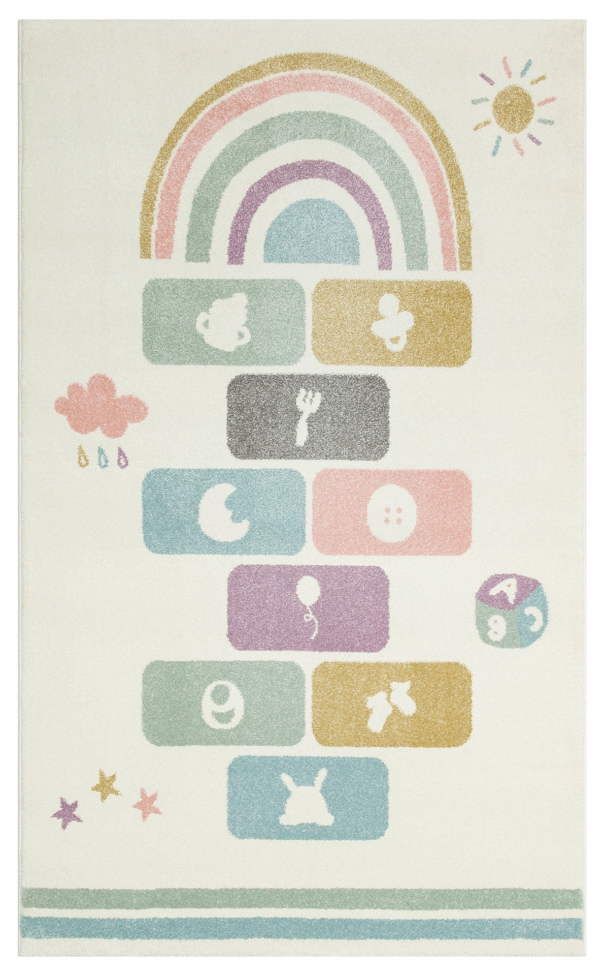 Kids Rug - Soft Figured Pattern Eko Rugs | Non Shedding, Dust Free Carpet