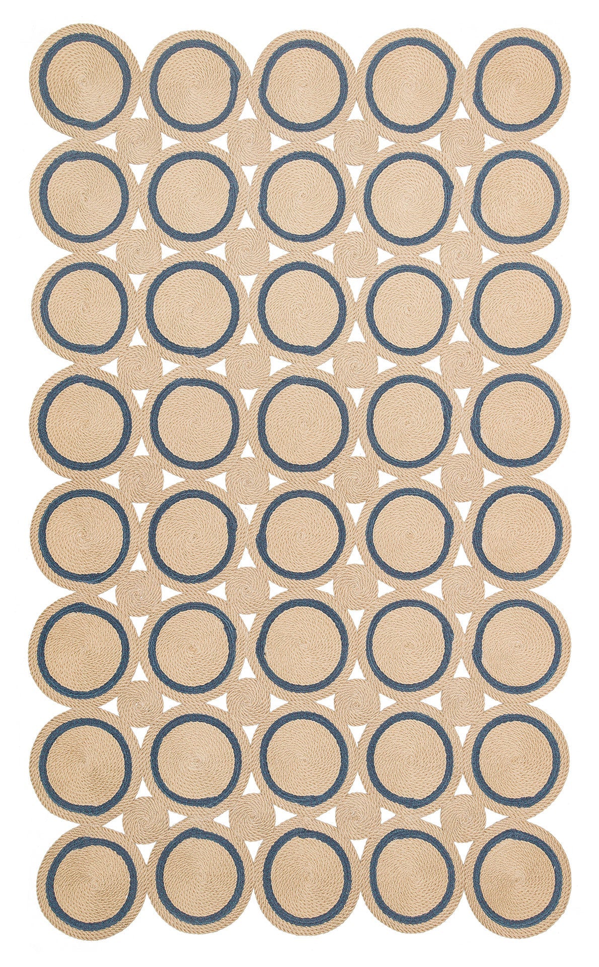 Jute Knit Rug - Beige Geometric Flatweave Carpet With Soft Texture