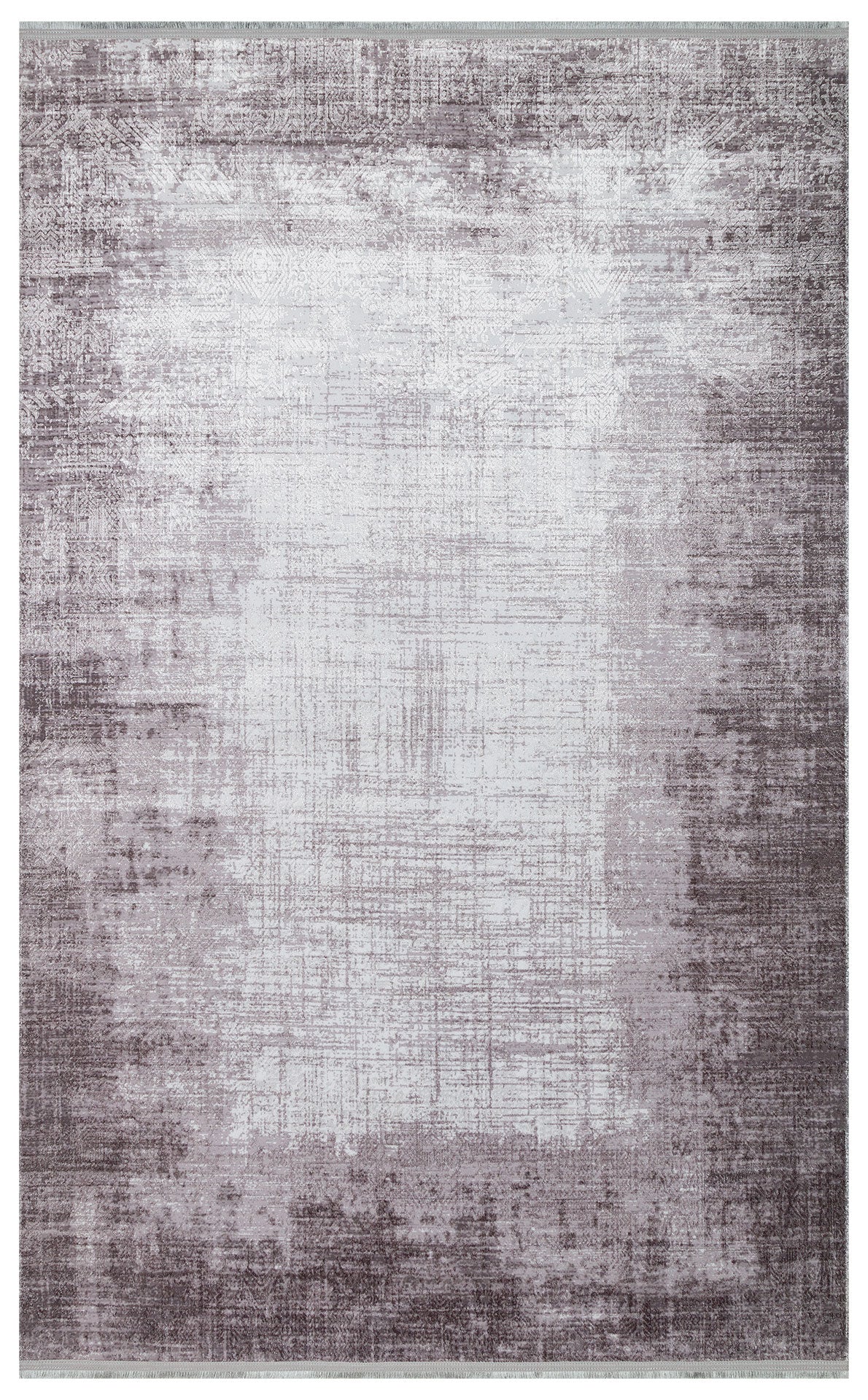 Modern Non Slip Rug – Grey Textured Machine Made Carpet with Non Slip Base