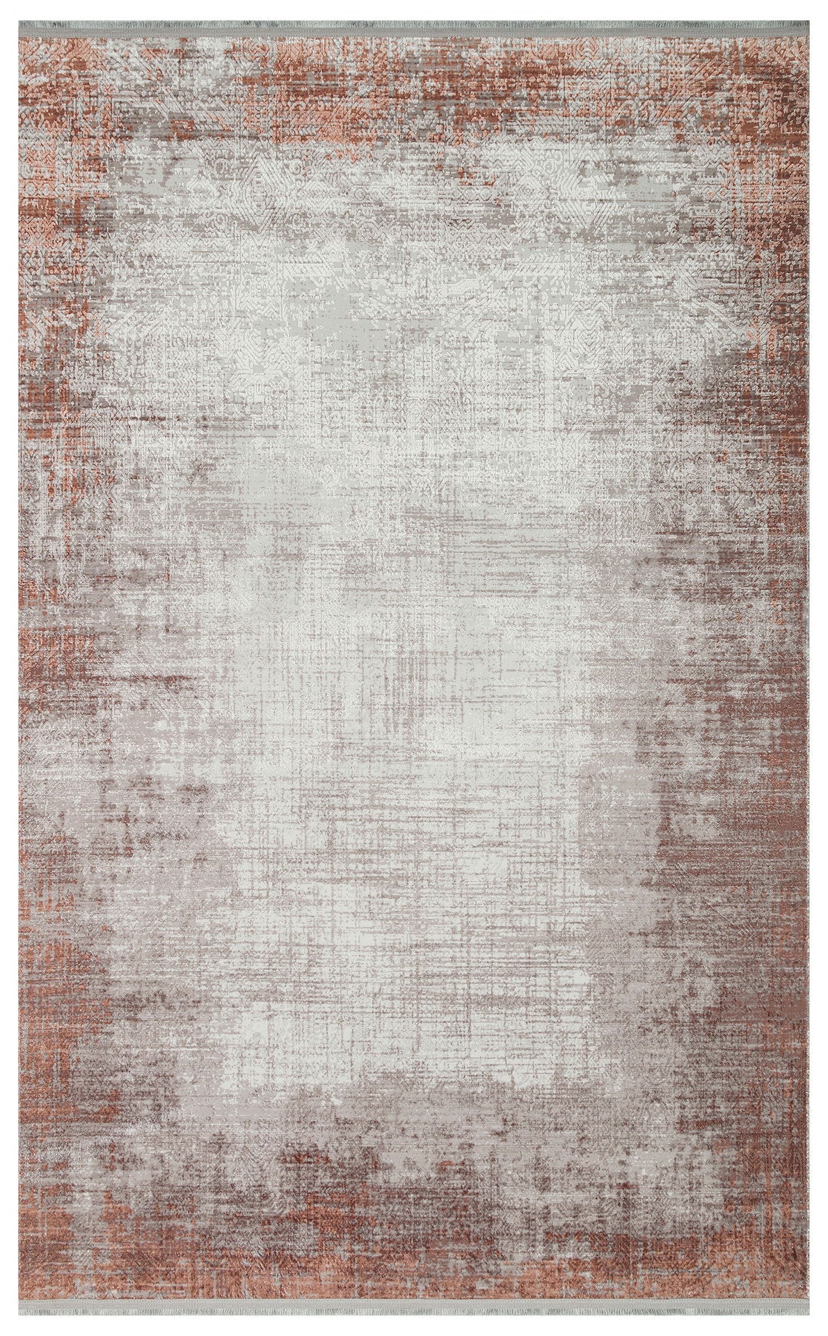 Modern Non Slip Rug – Orange Textured Area Floor Mat With Non Skid Backing